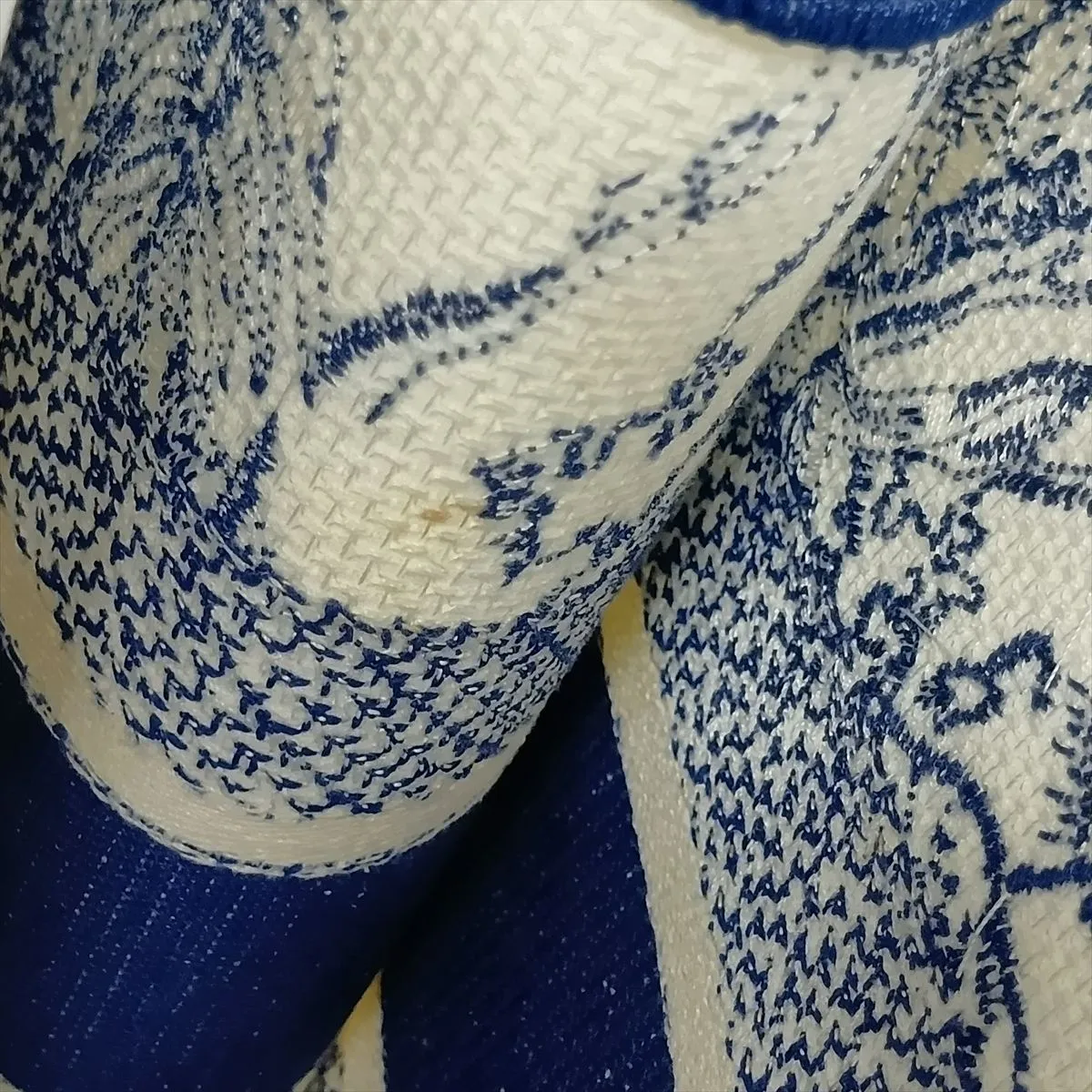 Book Tote Medium Canvas Tote Bag White x Blue — view 11