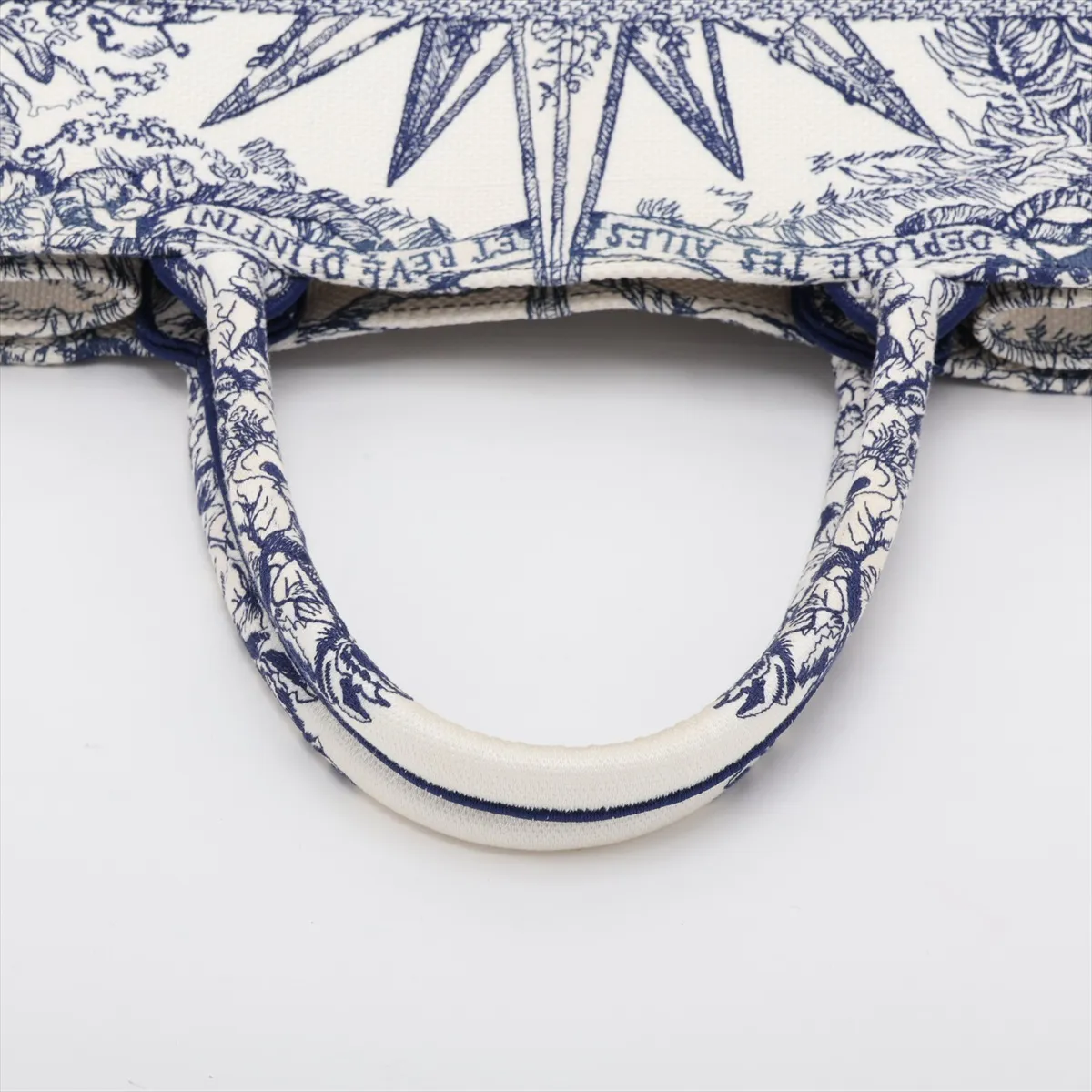 Book Tote Medium Canvas Tote Bag White x Blue — view 5