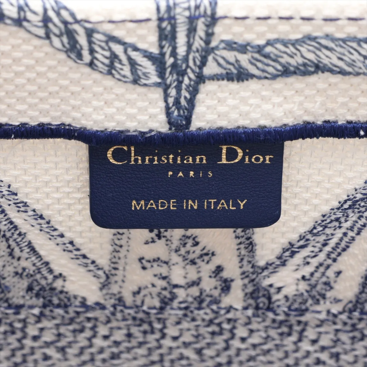 Book Tote Medium Canvas Tote Bag White x Blue — view 8