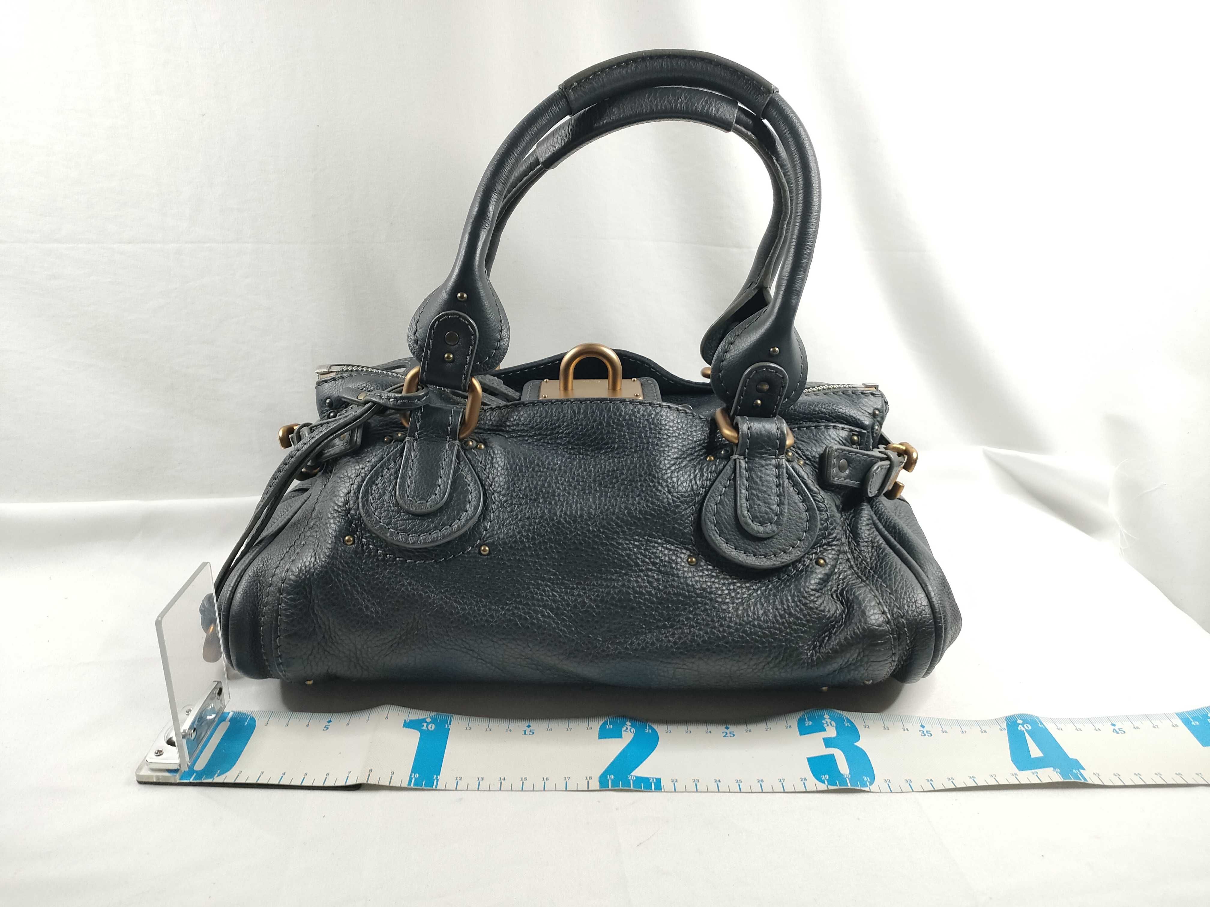 Paddington handbag, navy leather handbag — view 2