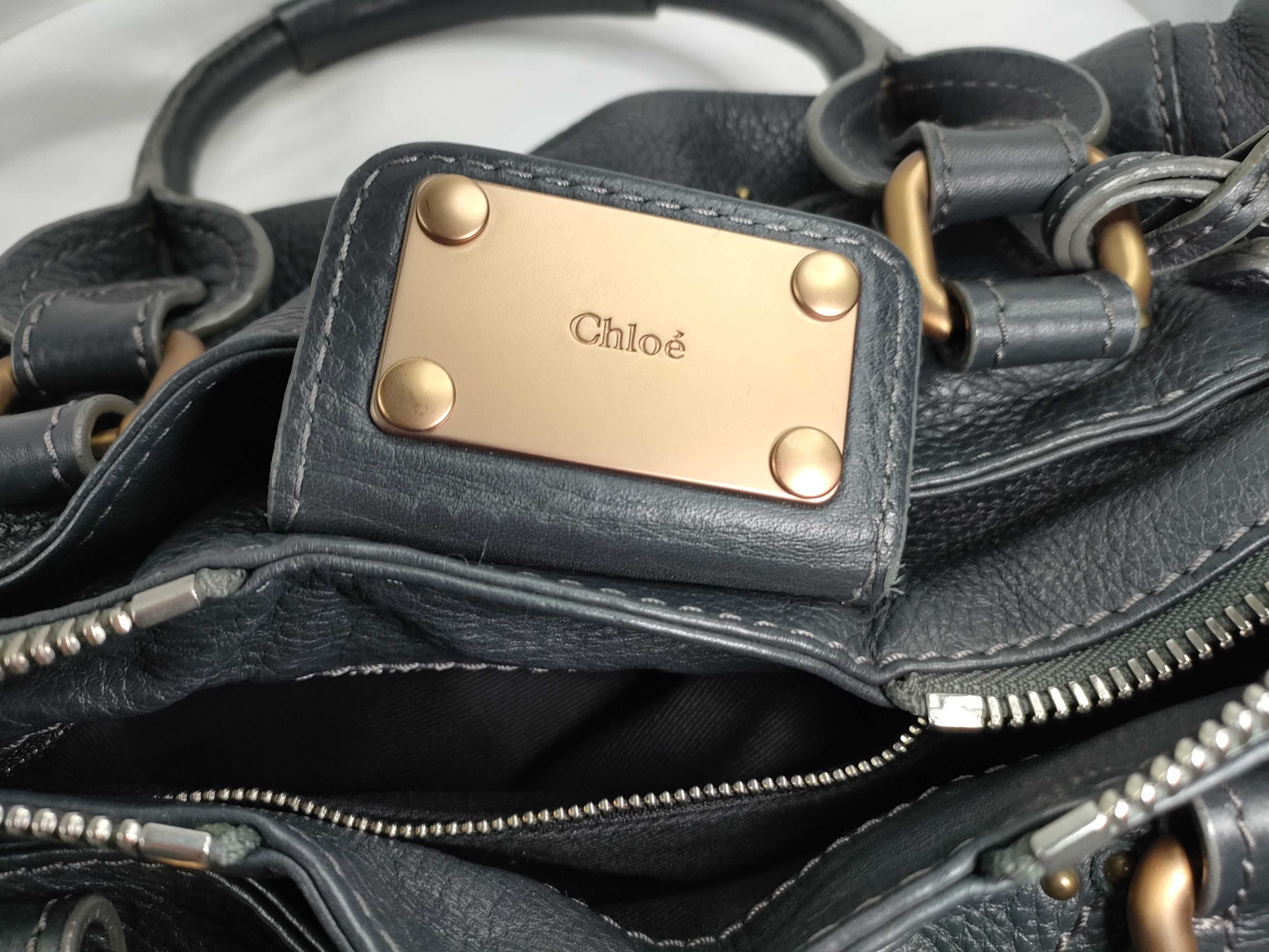 Paddington handbag, navy leather handbag — view 14