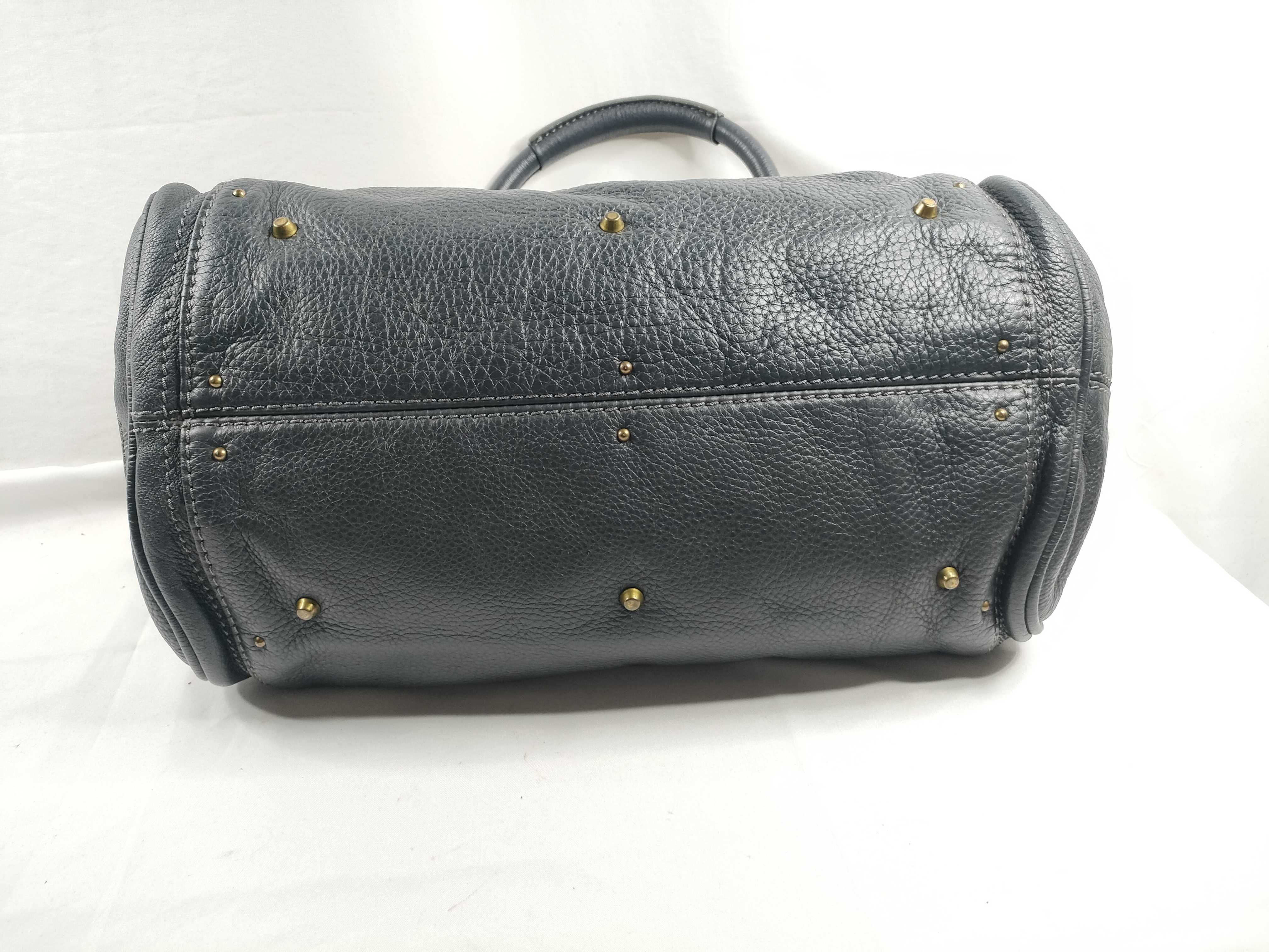 Paddington handbag, navy leather handbag — view 4