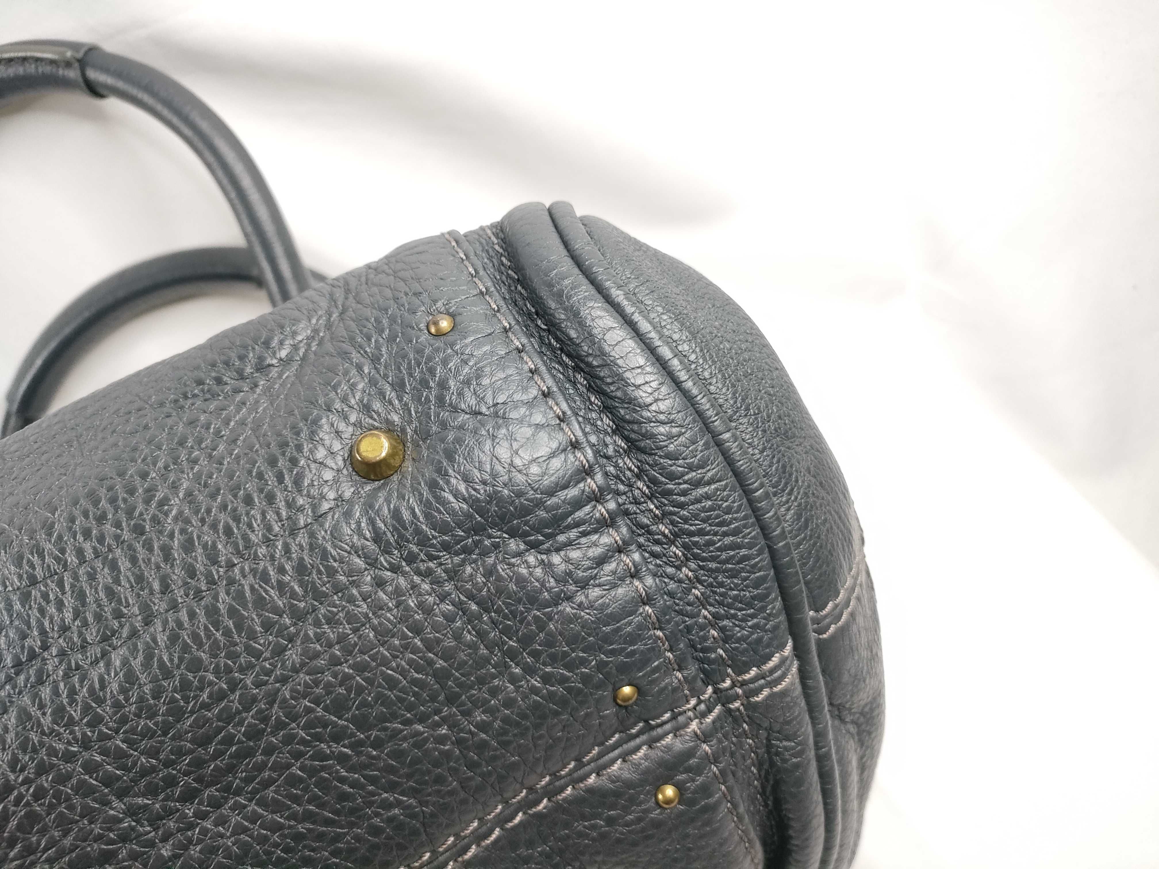Paddington handbag, navy leather handbag — view 5