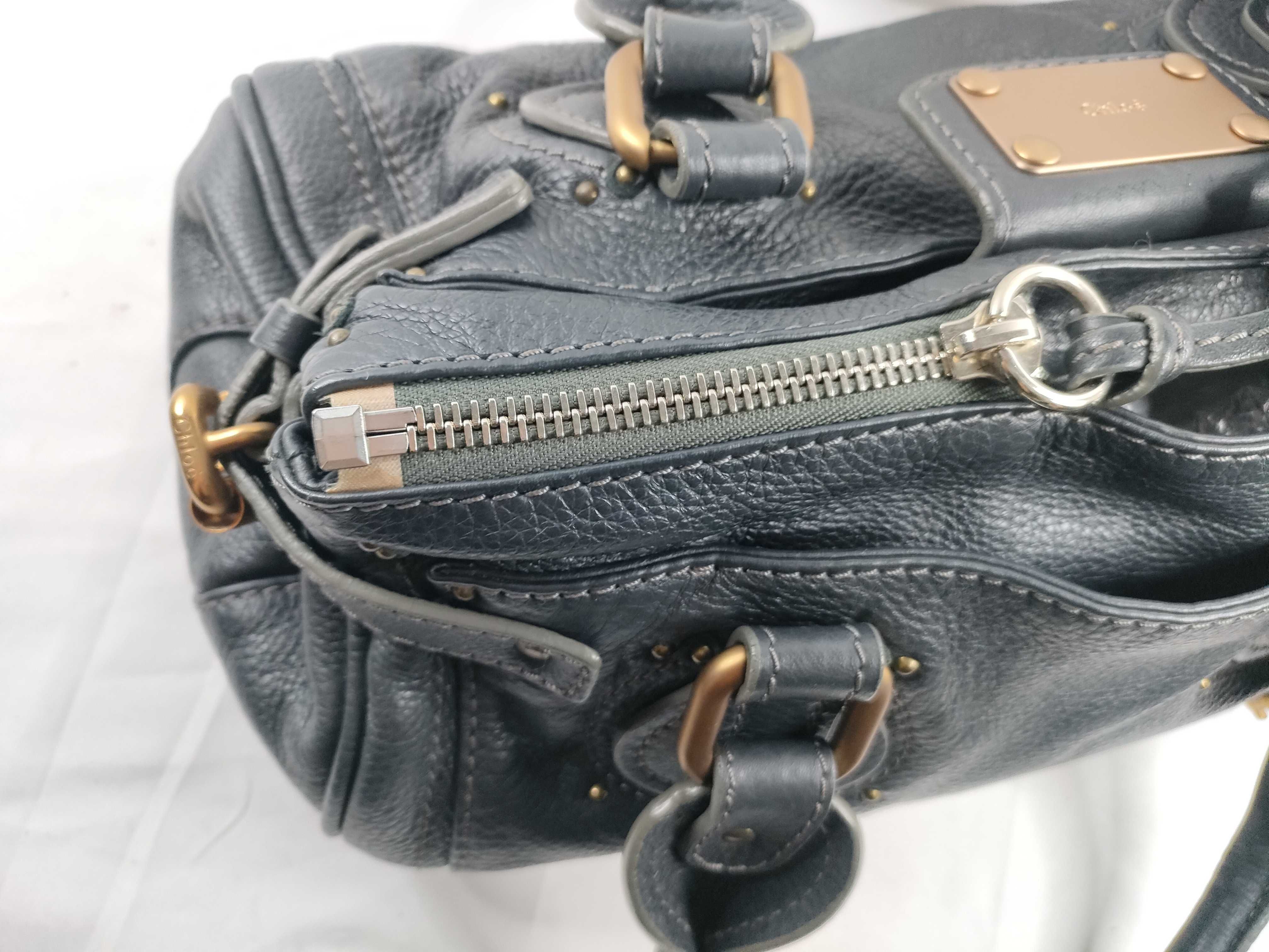 Paddington handbag, navy leather handbag — view 10