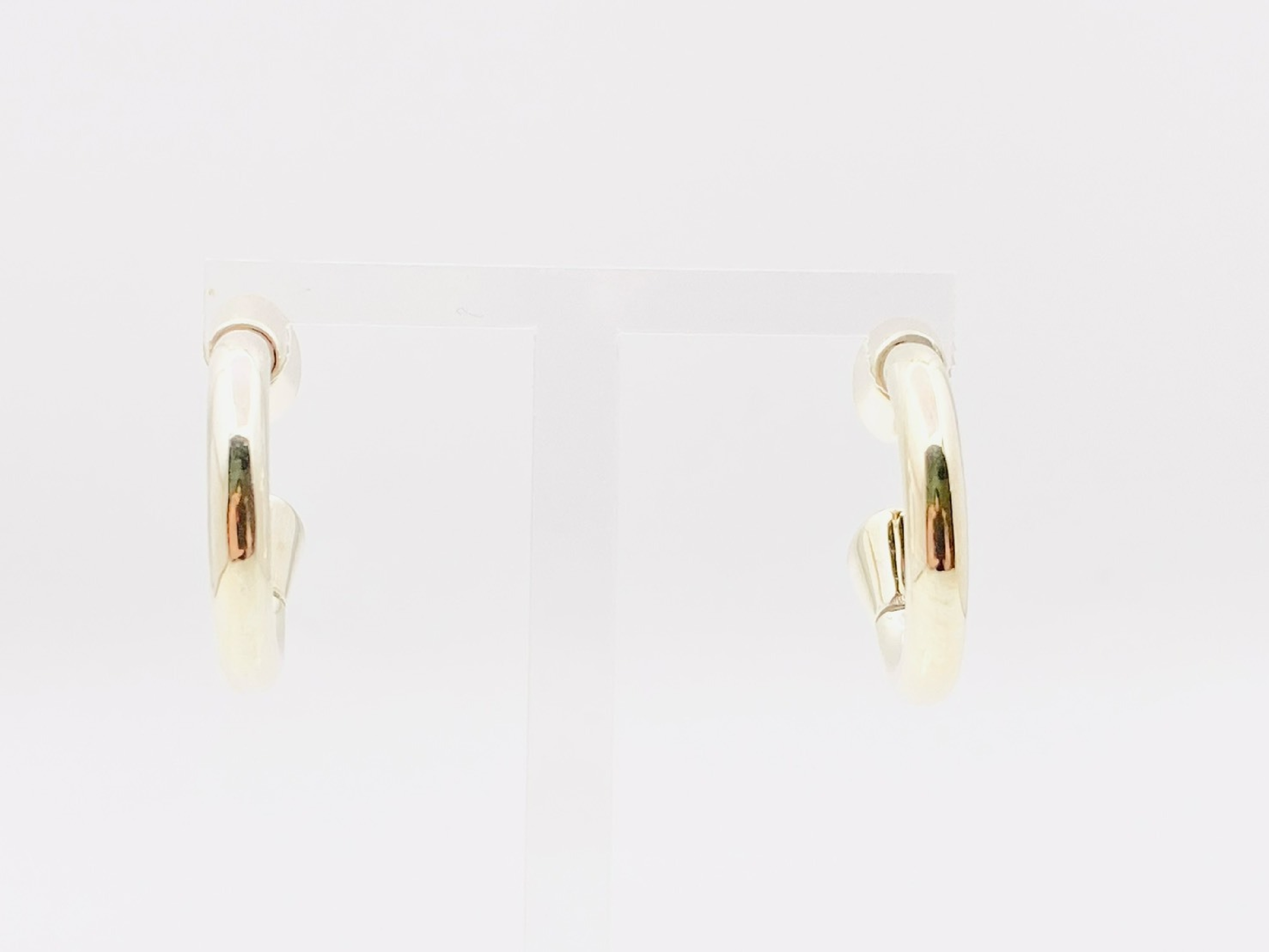 Ellipse Hoop Earrings, 925 Sterling Silver, 18.8g — view 2