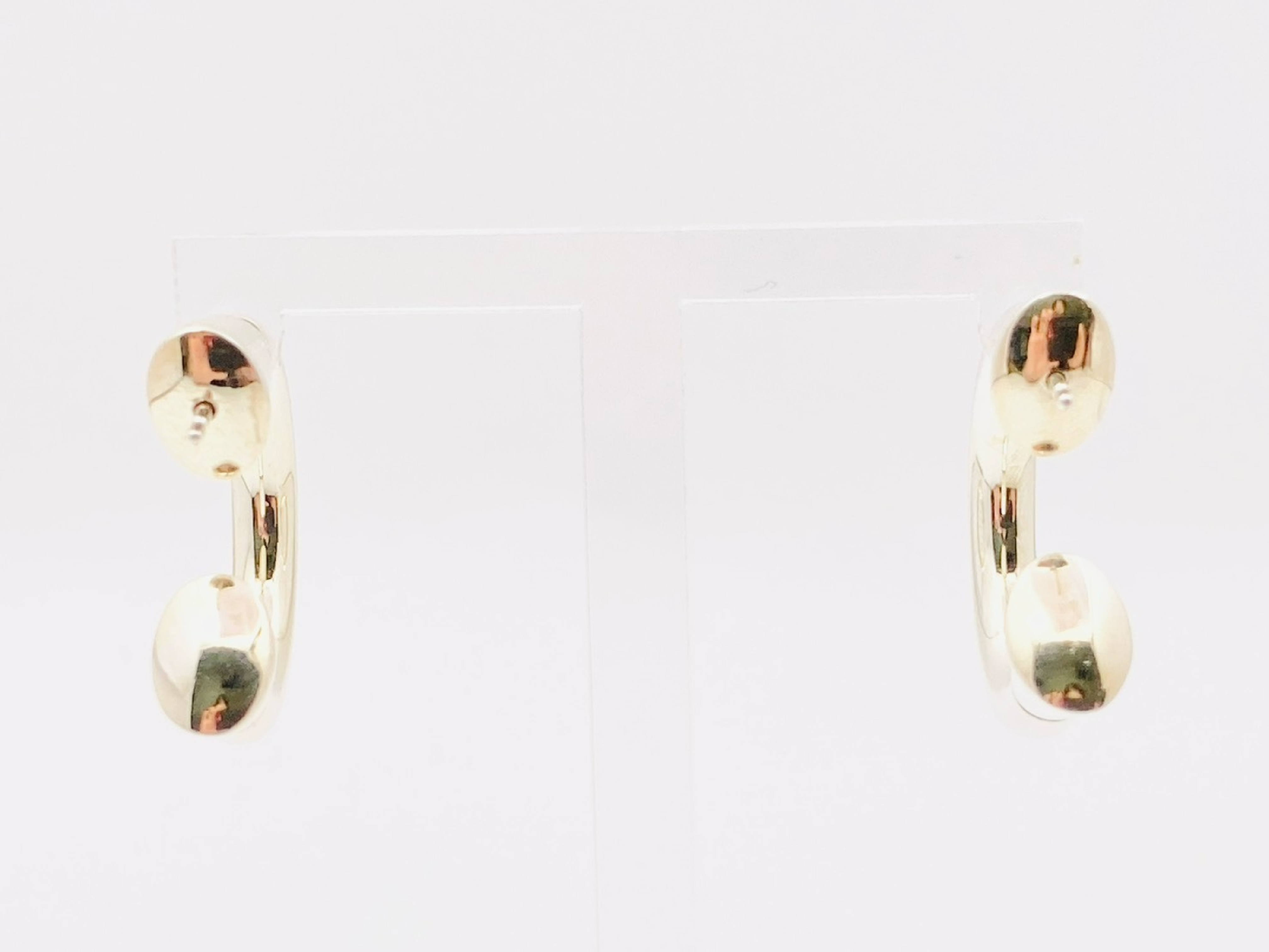 Ellipse Hoop Earrings, 925 Sterling Silver, 18.8g — view 3