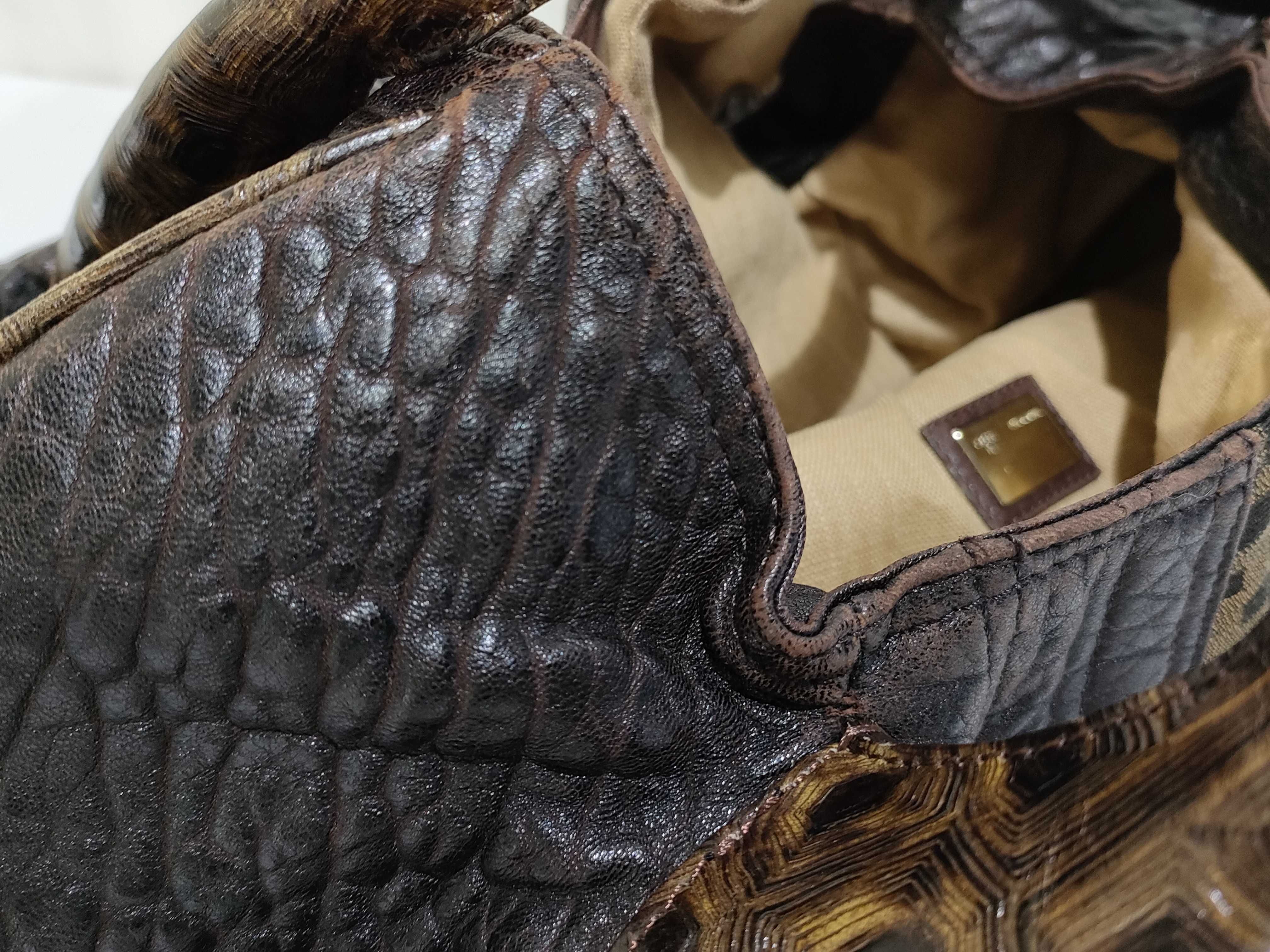 Zucca pattern Fendi Spy Bag Canvas x Leather Handbag Brown 8BR511 Handbag — view 13