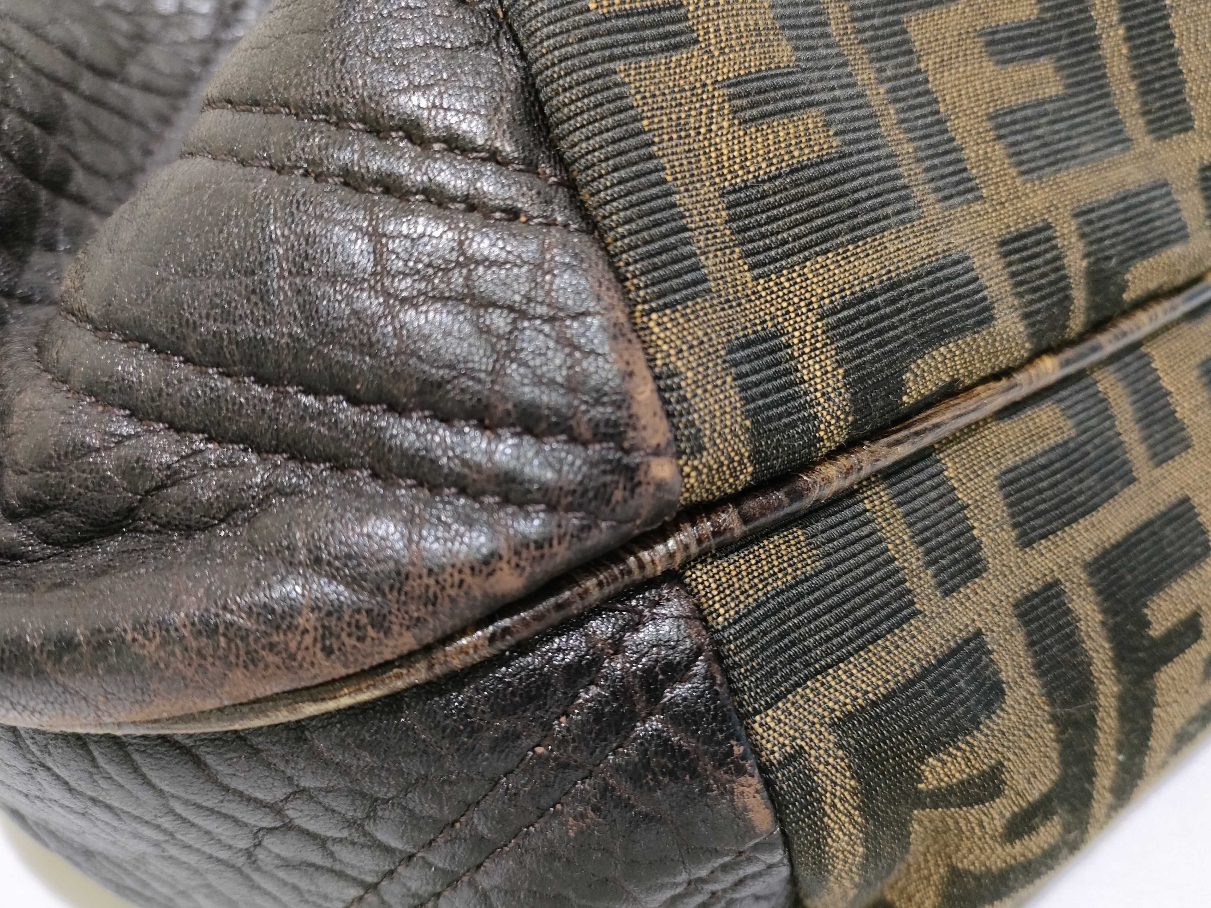 Zucca pattern Fendi Spy Bag Canvas x Leather Handbag Brown 8BR511 Handbag — view 14