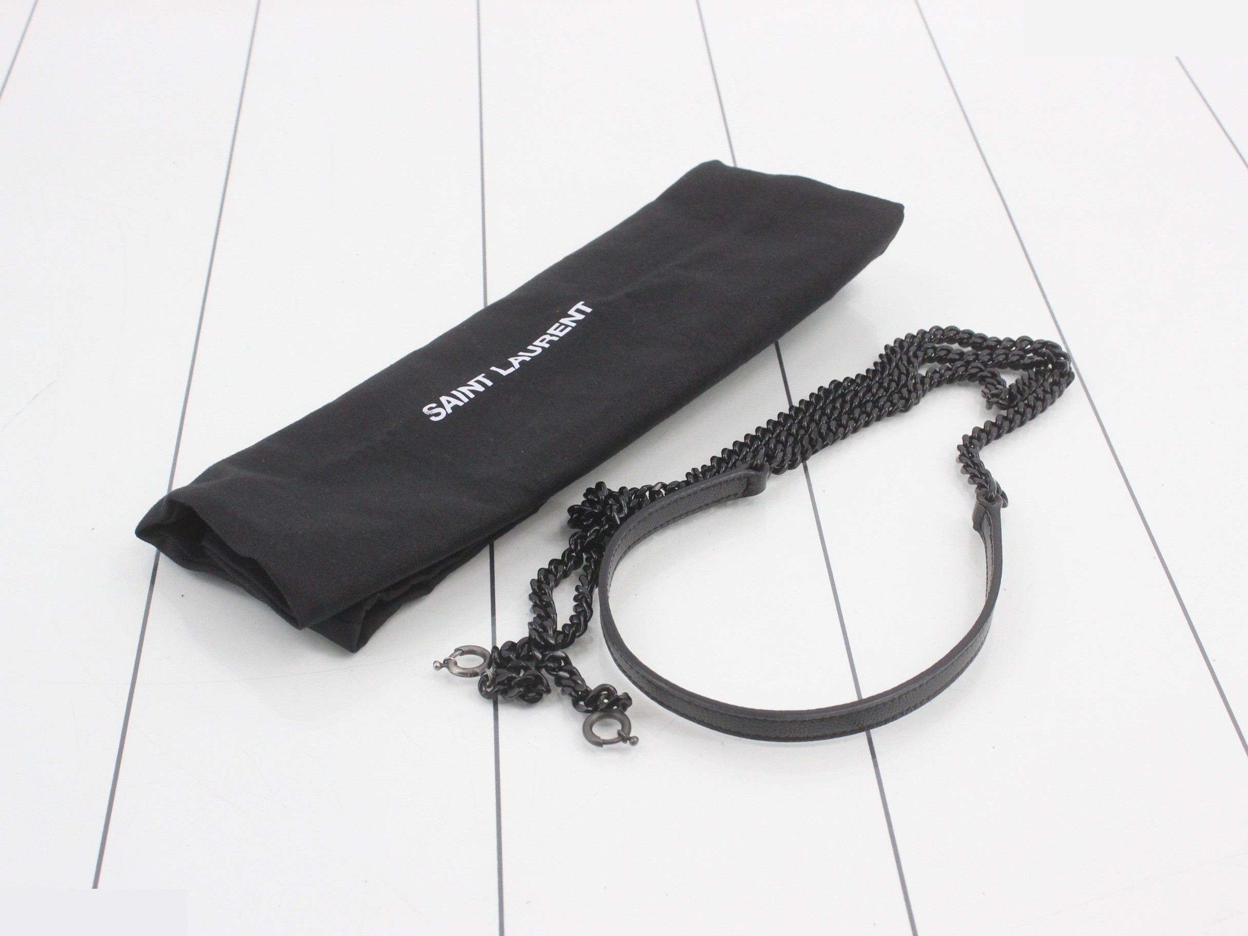 Cassandra Leather Chain Wallet Black 393953 — view 7