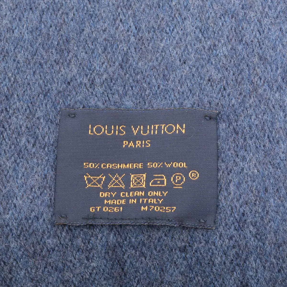 M70257 Echarpe Monogram Gradient GT0261 Muffler Wool x Cashmere Navy Thread Fuzz — view 3