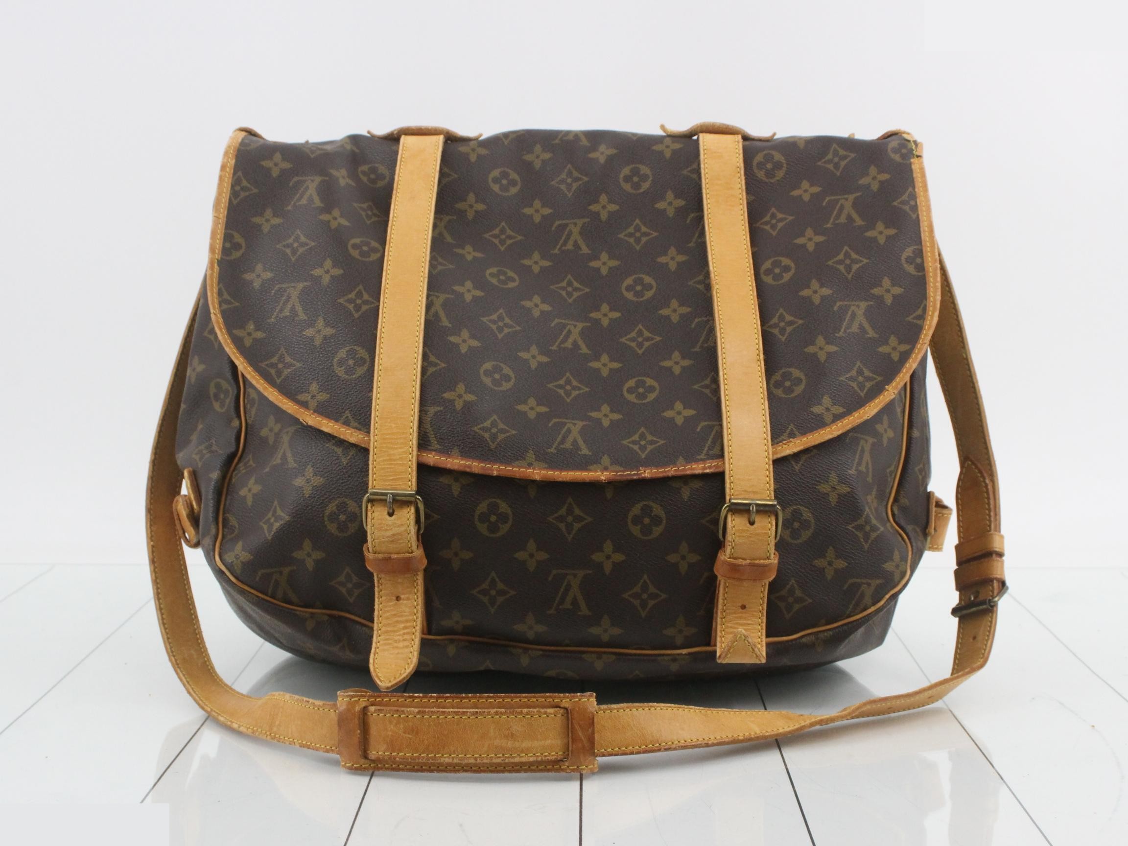 Saumur 43 Monogram Brown Shoulder Bag — view 2