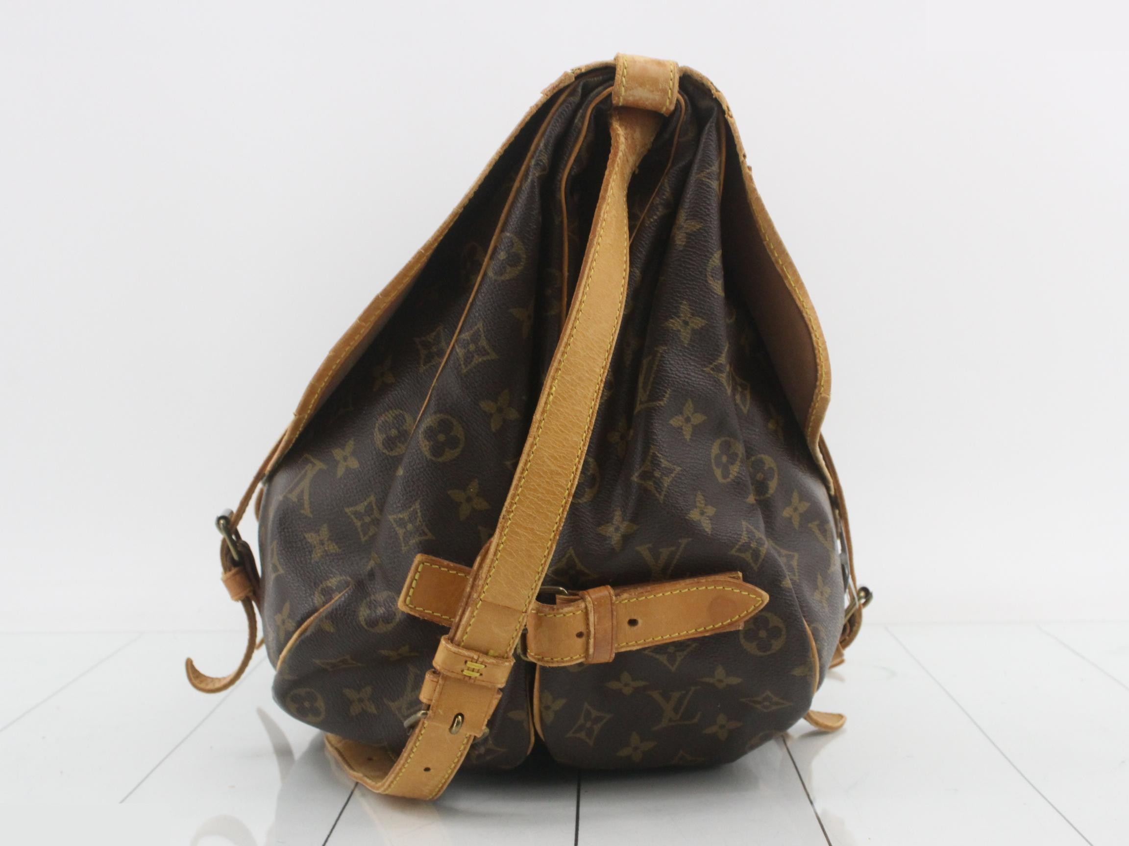 Saumur 43 Monogram Brown Shoulder Bag — view 4