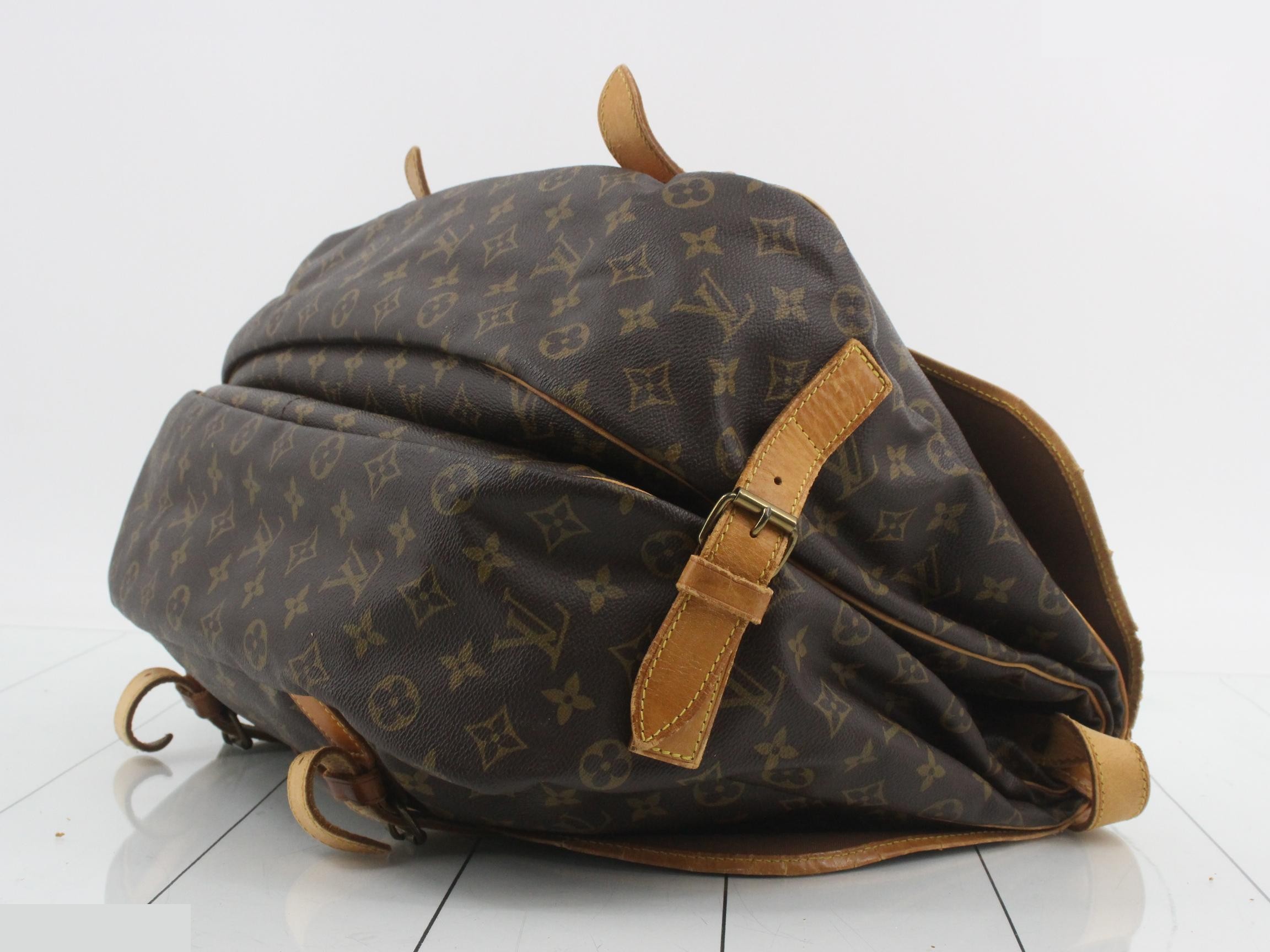 Saumur 43 Monogram Brown Shoulder Bag — view 6