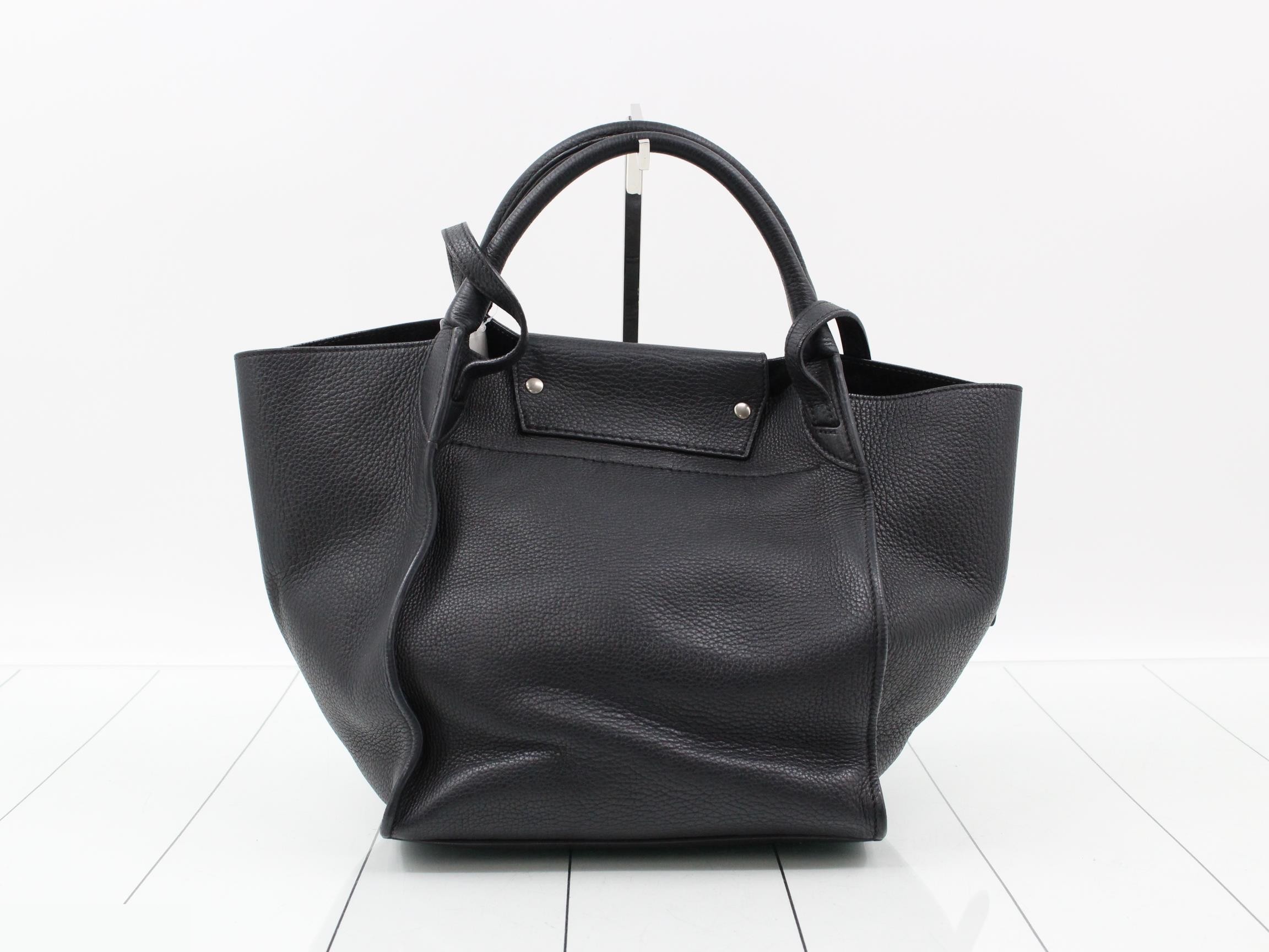 Big Bag Small Leather 2-Way Shoulder/Handbag Black — view 2