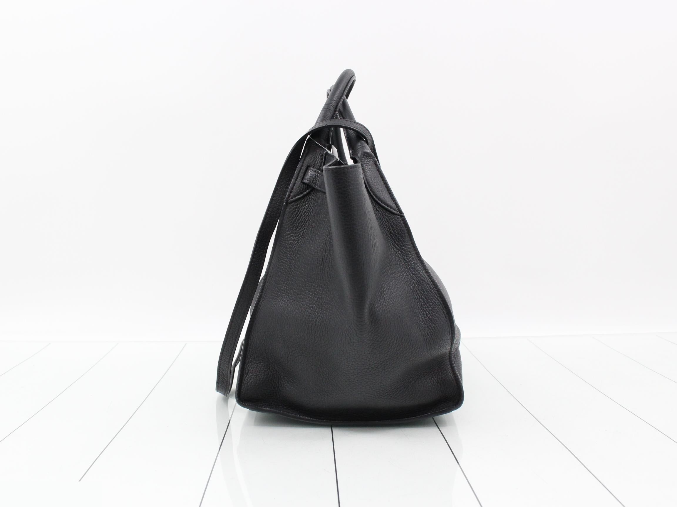 Big Bag Small Leather 2-Way Shoulder/Handbag Black — view 3
