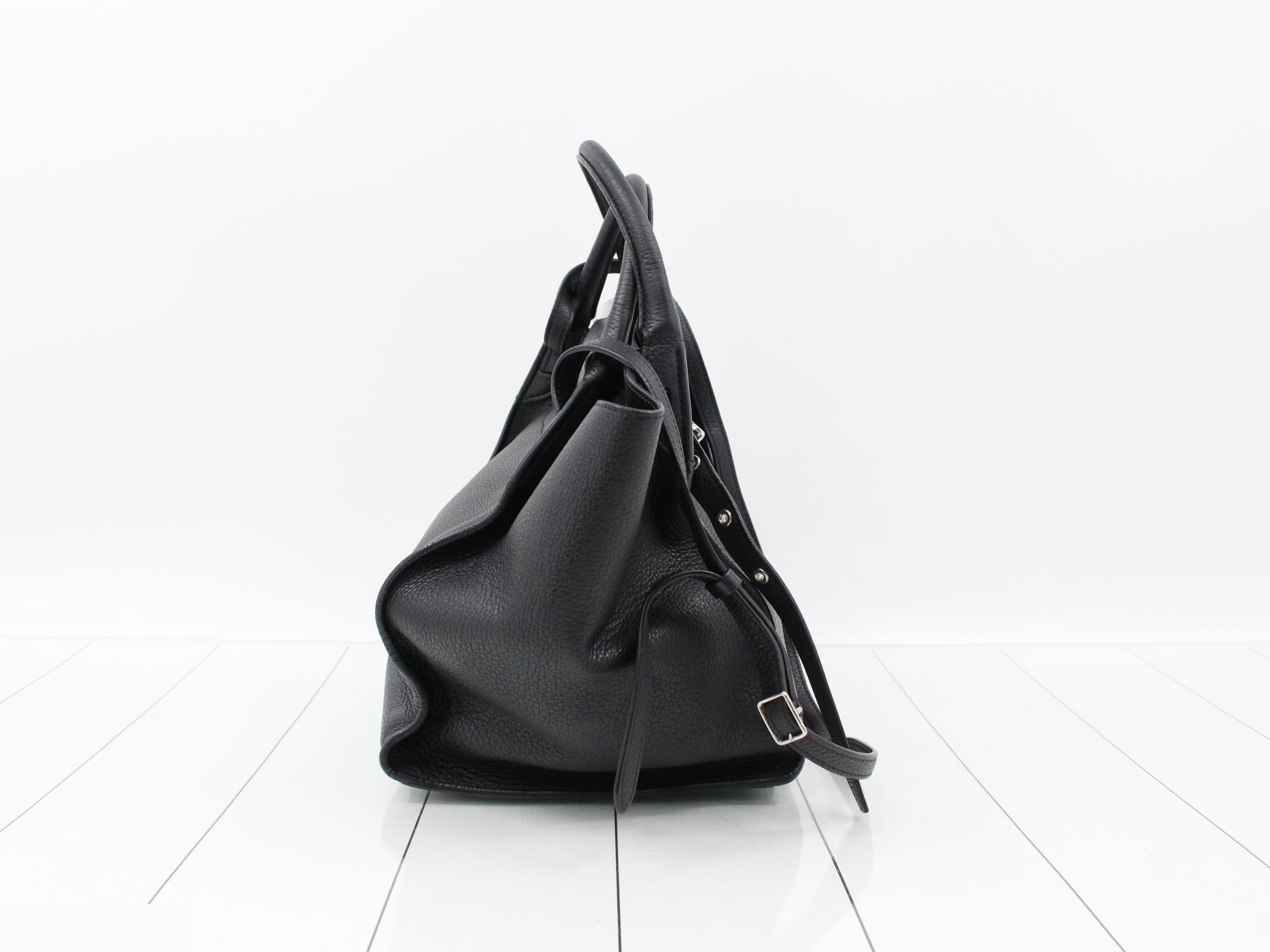 Big Bag Small Leather 2-Way Shoulder/Handbag Black — view 4