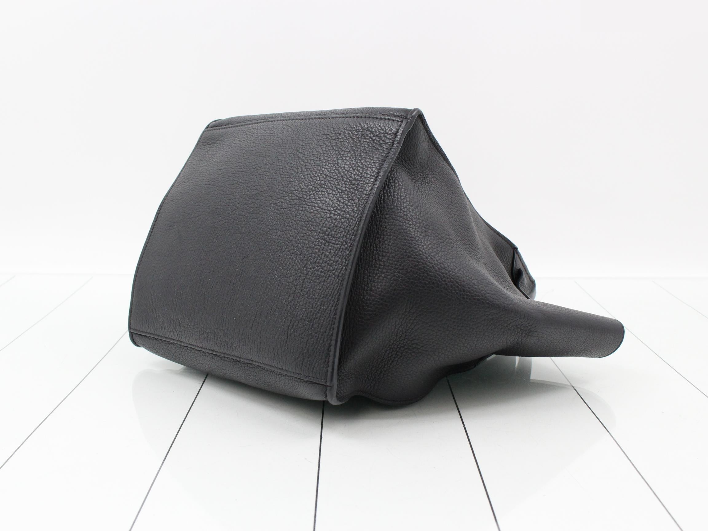 Big Bag Small Leather 2-Way Shoulder/Handbag Black — view 6