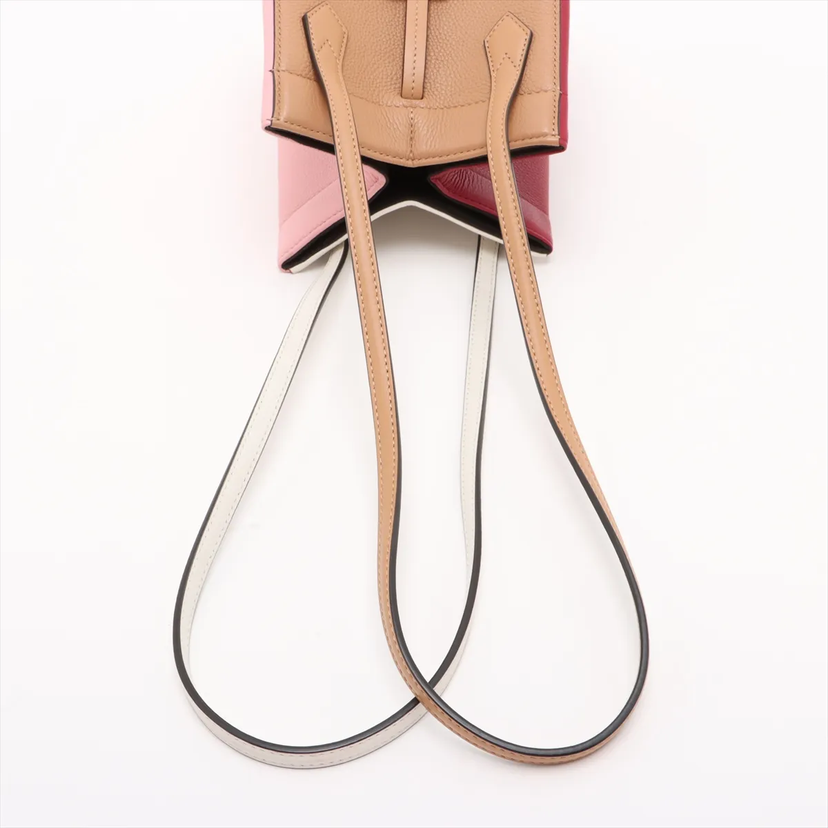 Origami Leather Shoulder Bag, Multicolor 8BS083 — view 5