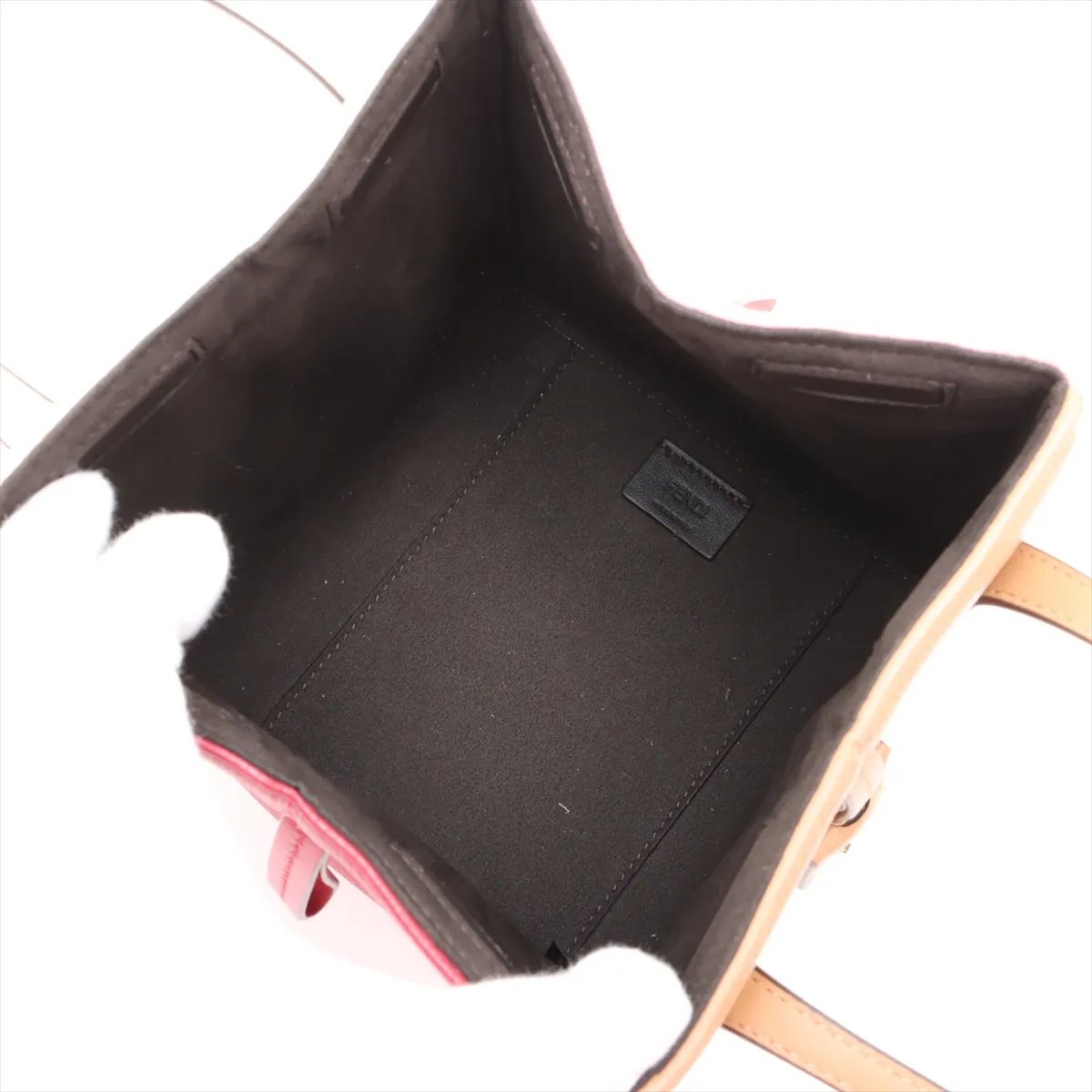 Origami Leather Shoulder Bag, Multicolor 8BS083 — view 7