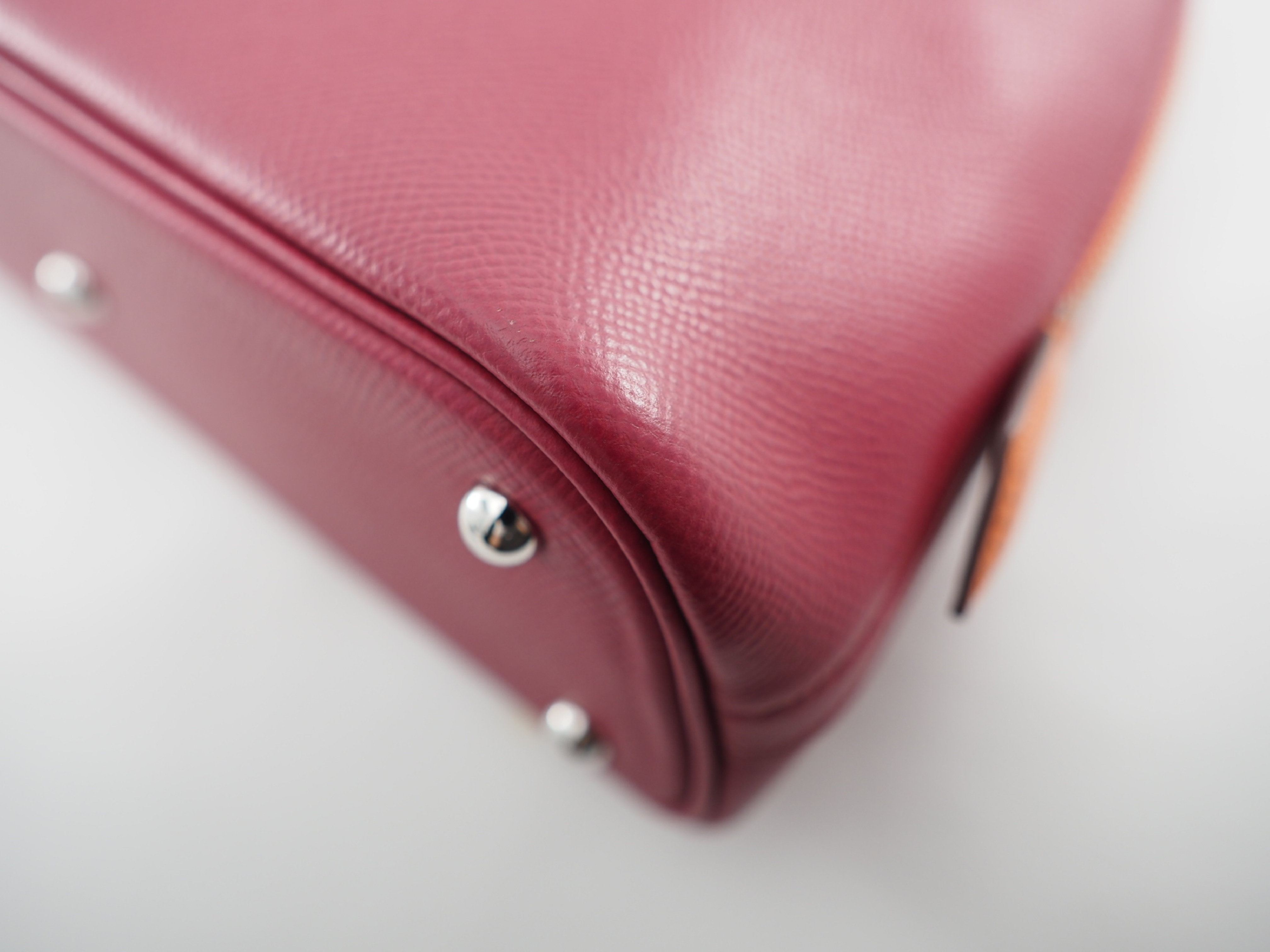 Bolide 1923 25 Bicolor Red x Orange Handbag (2023 Model) with Silver Hardware — view 4