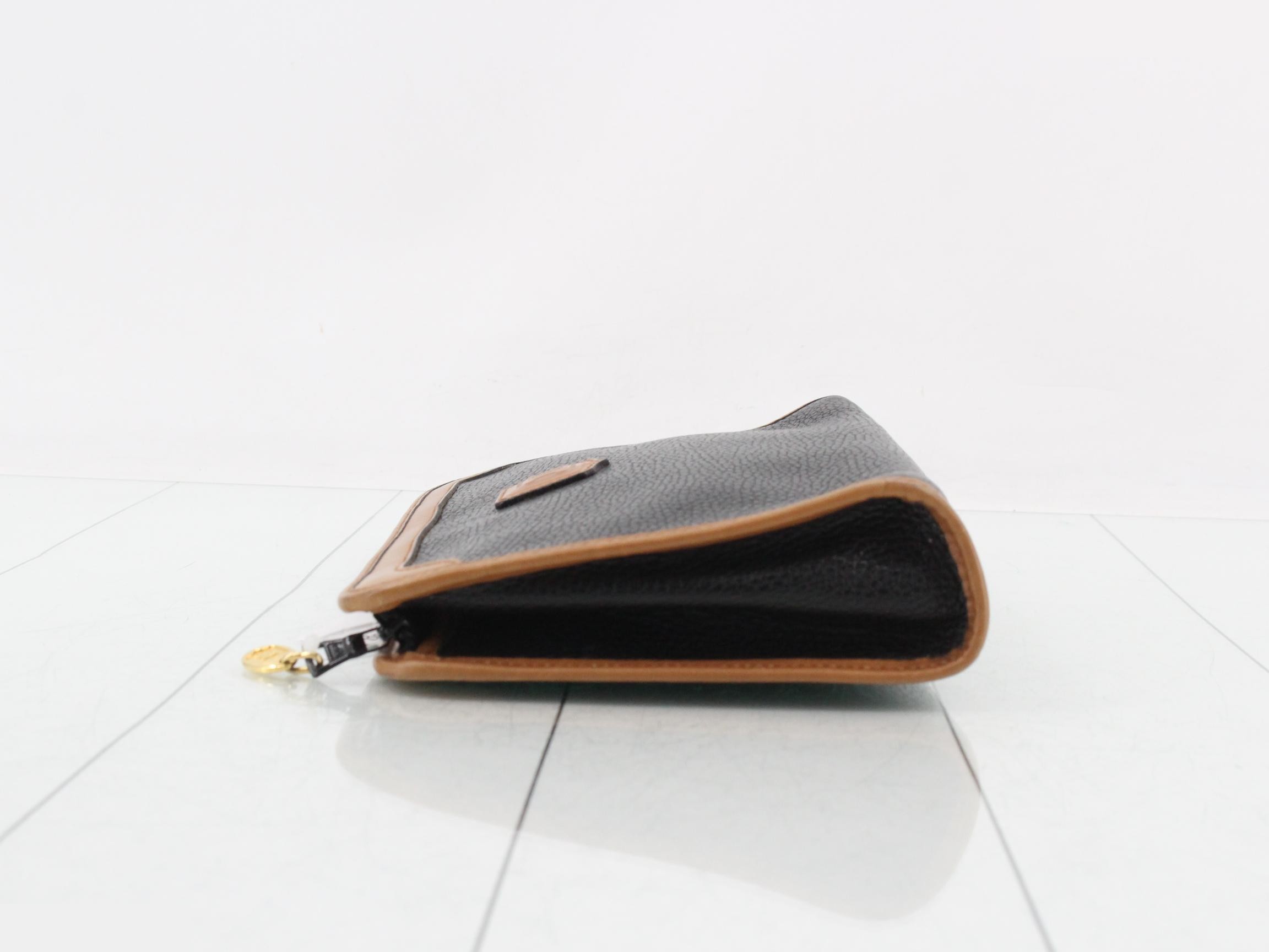 Leather clutch bag, black — view 4