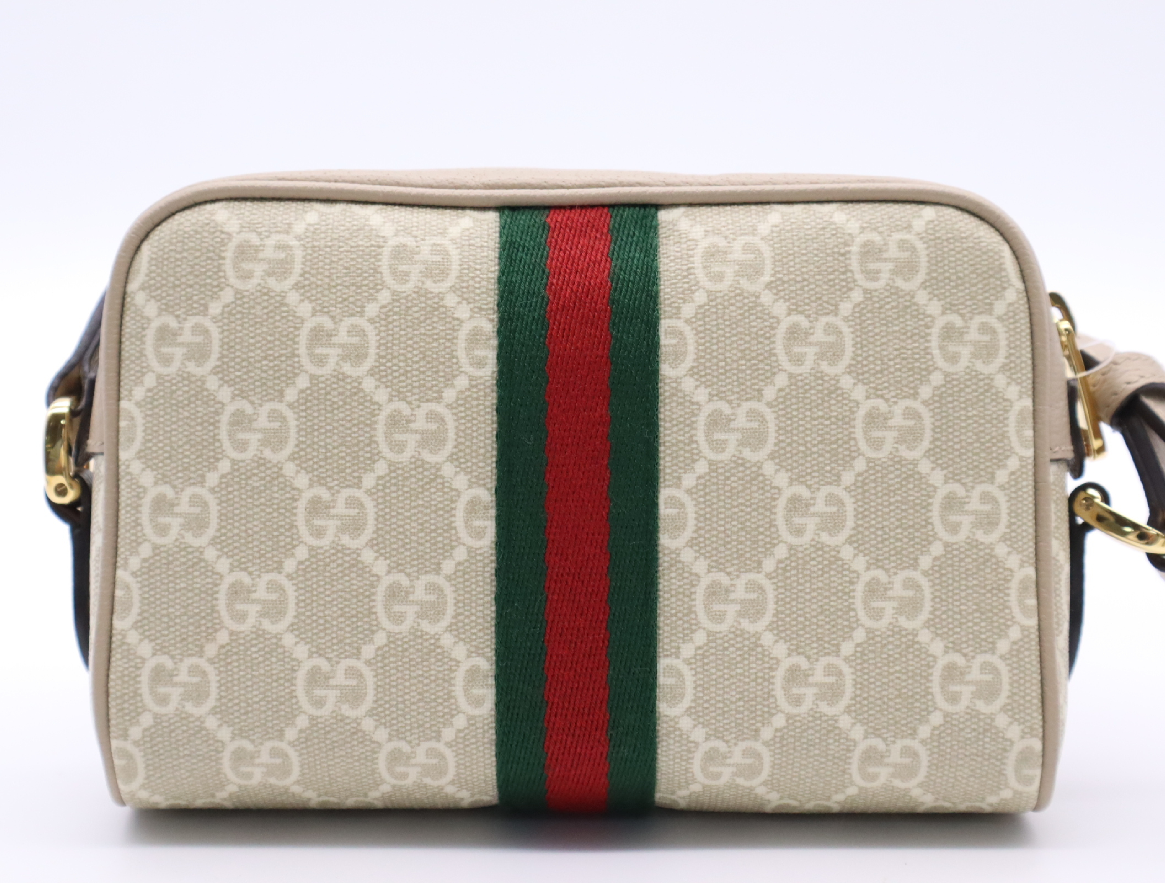 517350 Coated Canvas GG Supreme Ophidia Mini Bag Beige Green Red Shoulder Bag — view 2