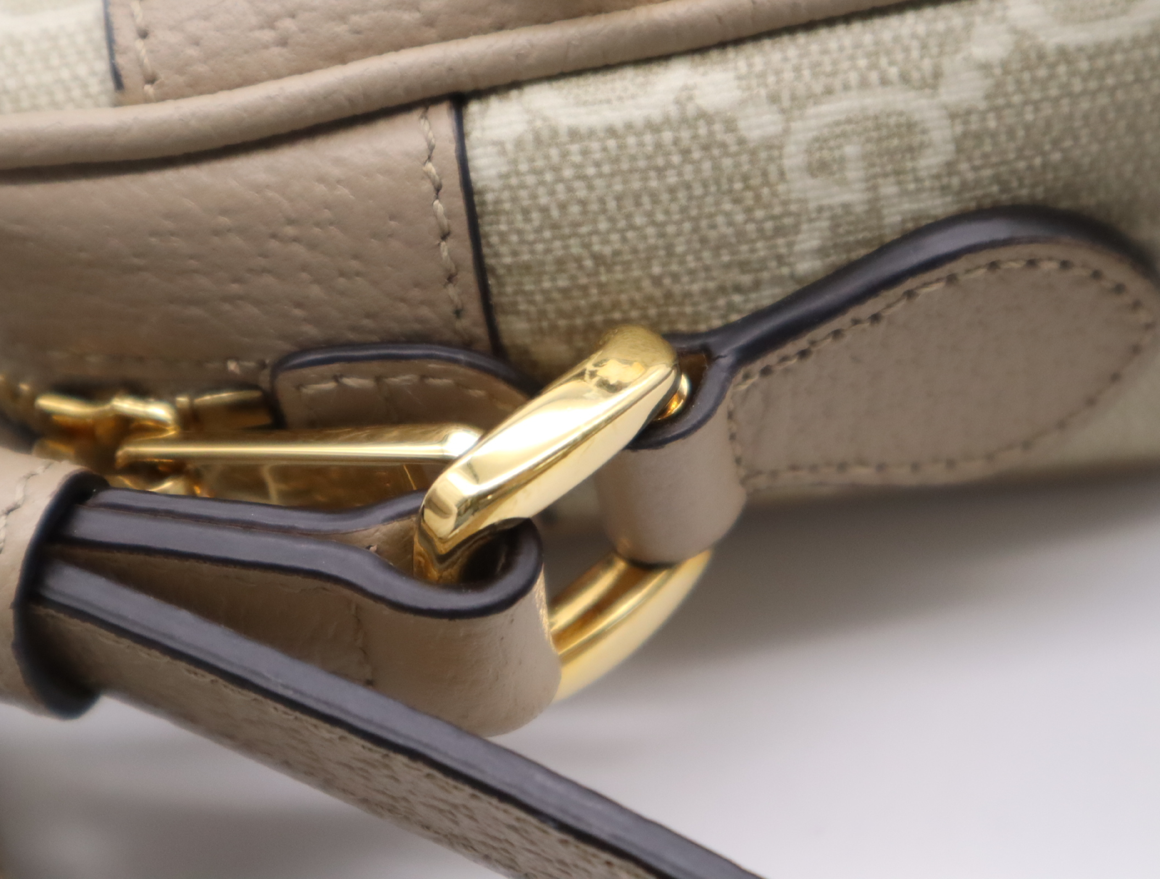 517350 Coated Canvas GG Supreme Ophidia Mini Bag Beige Green Red Shoulder Bag — view 11