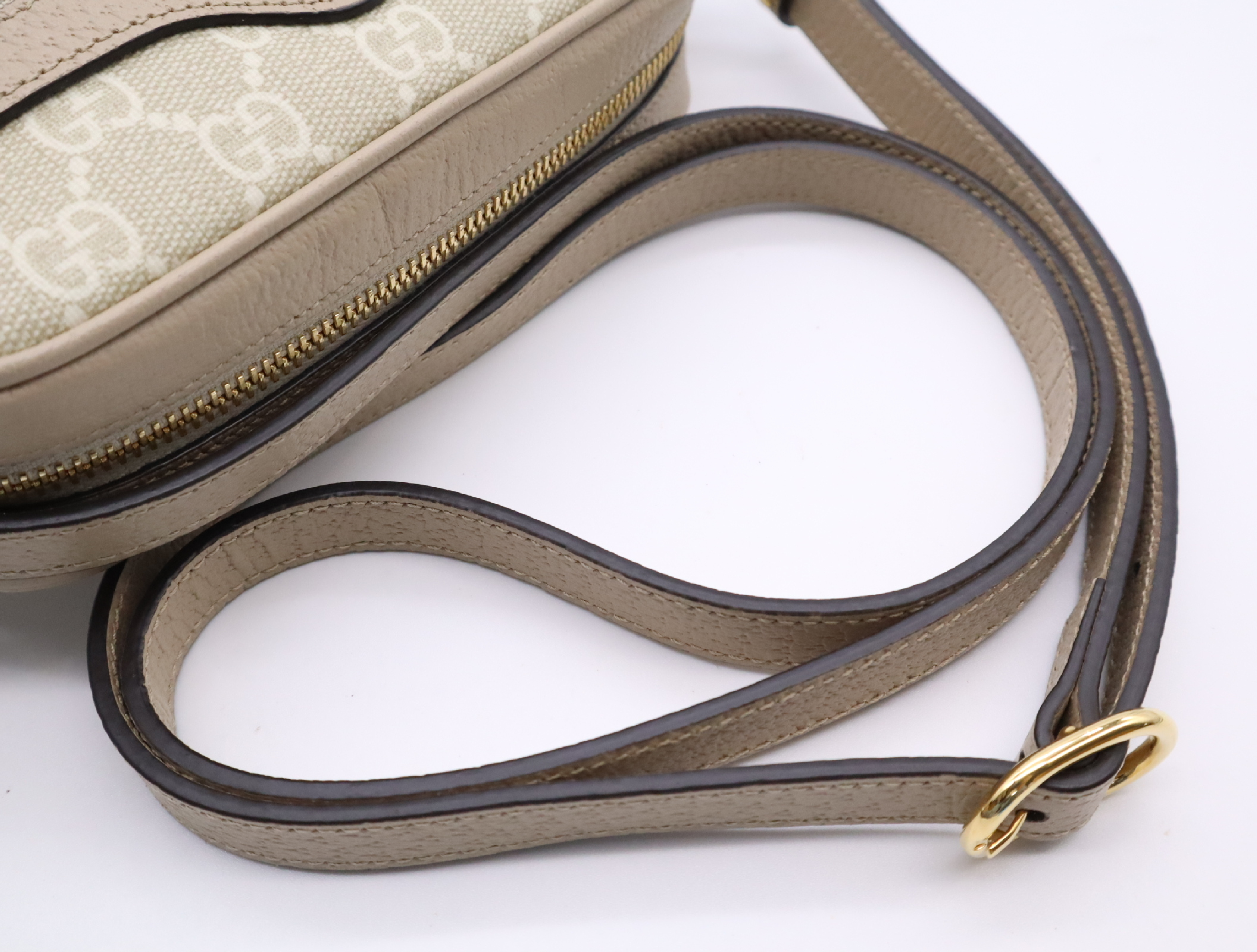 517350 Coated Canvas GG Supreme Ophidia Mini Bag Beige Green Red Shoulder Bag — view 12