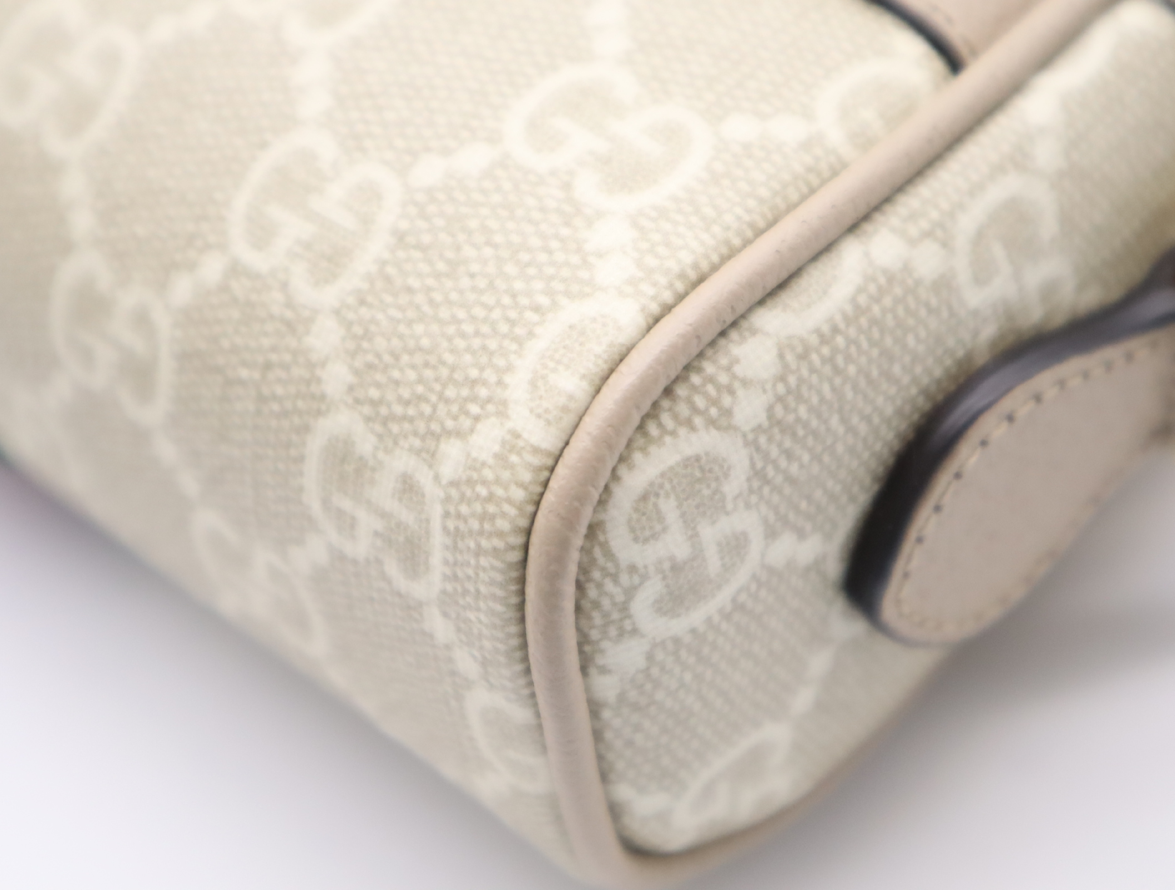 517350 Coated Canvas GG Supreme Ophidia Mini Bag Beige Green Red Shoulder Bag — view 7