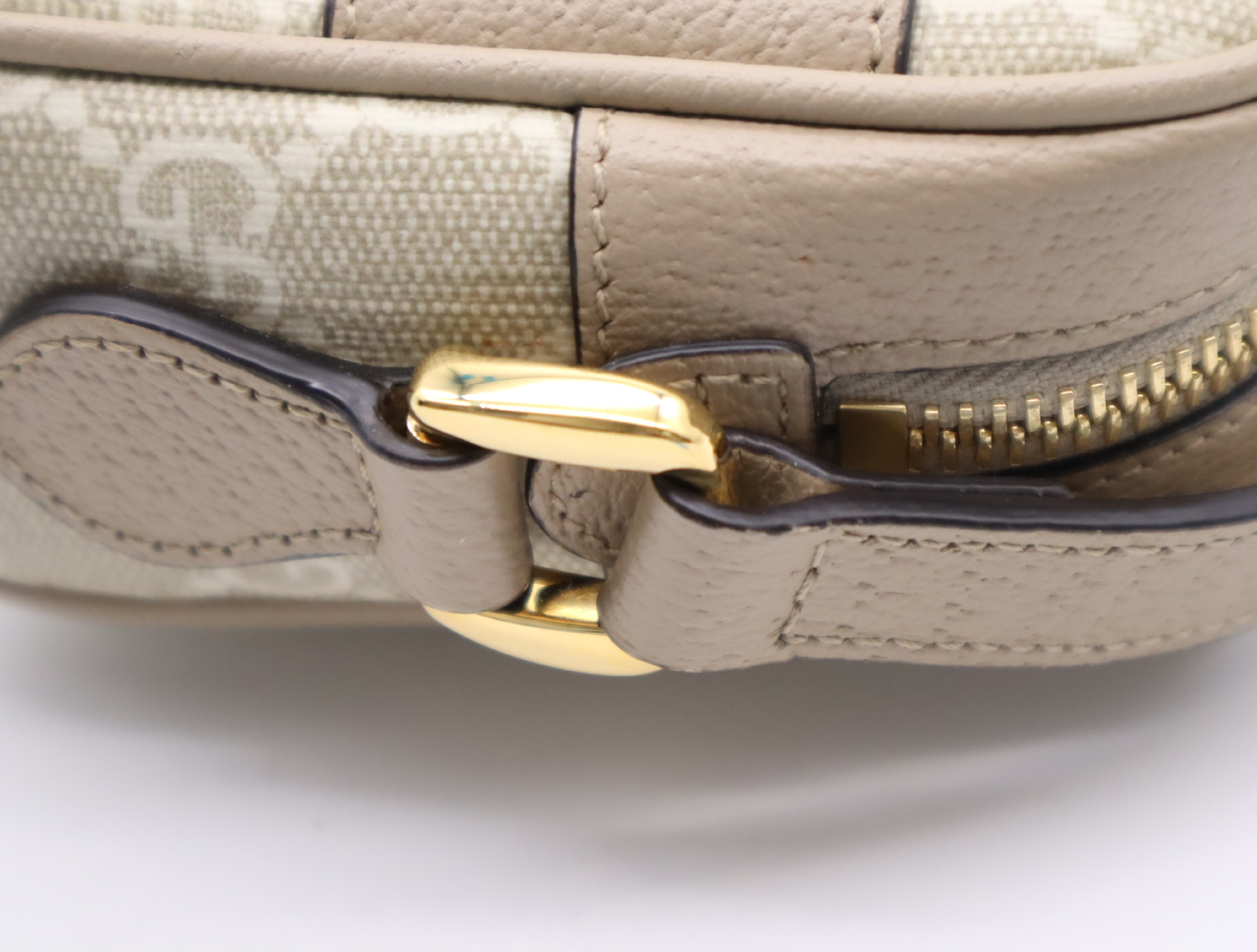 517350 Coated Canvas GG Supreme Ophidia Mini Bag Beige Green Red Shoulder Bag — view 8