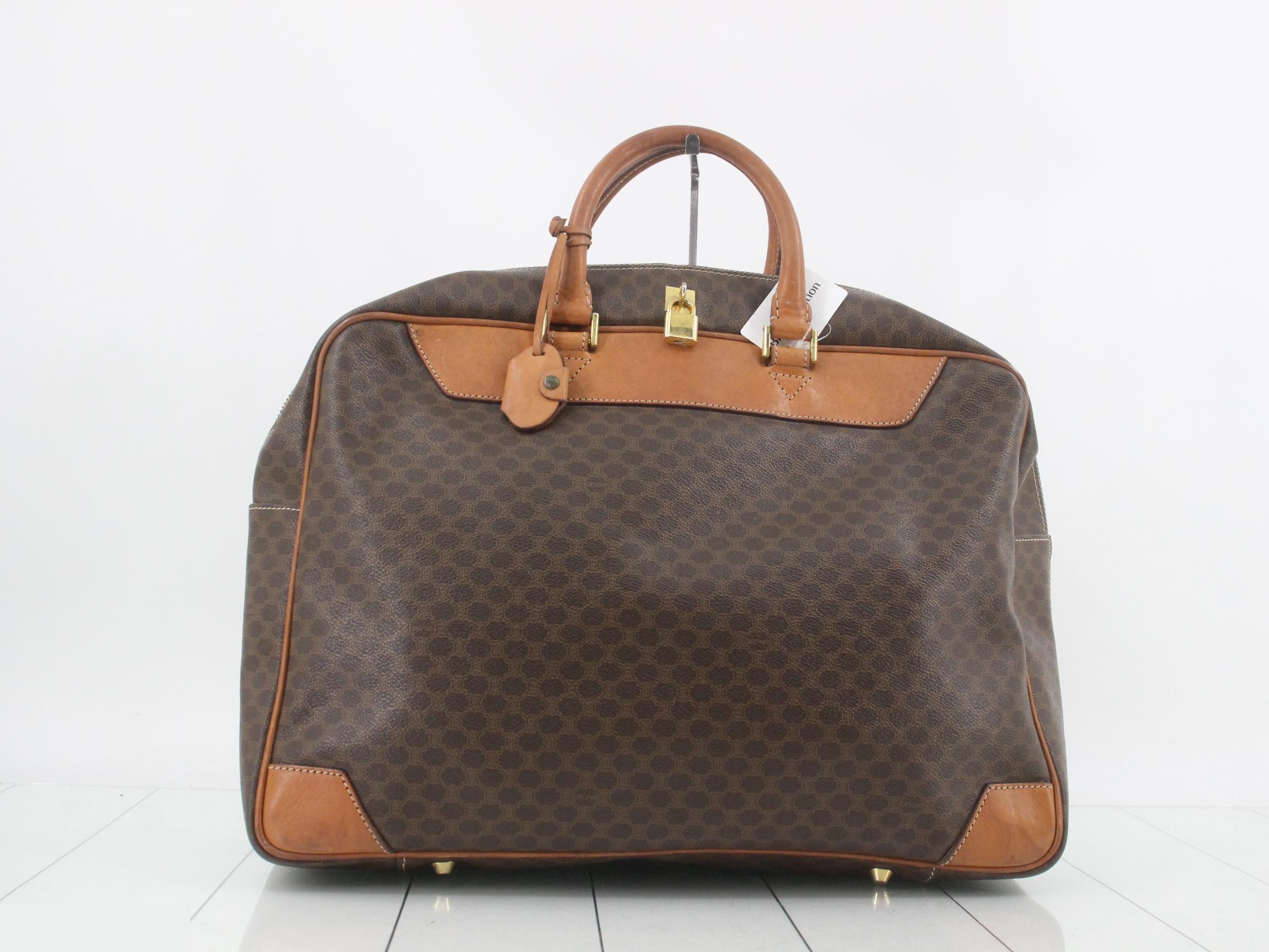 Macadam Boston Bag, PVC, Brown