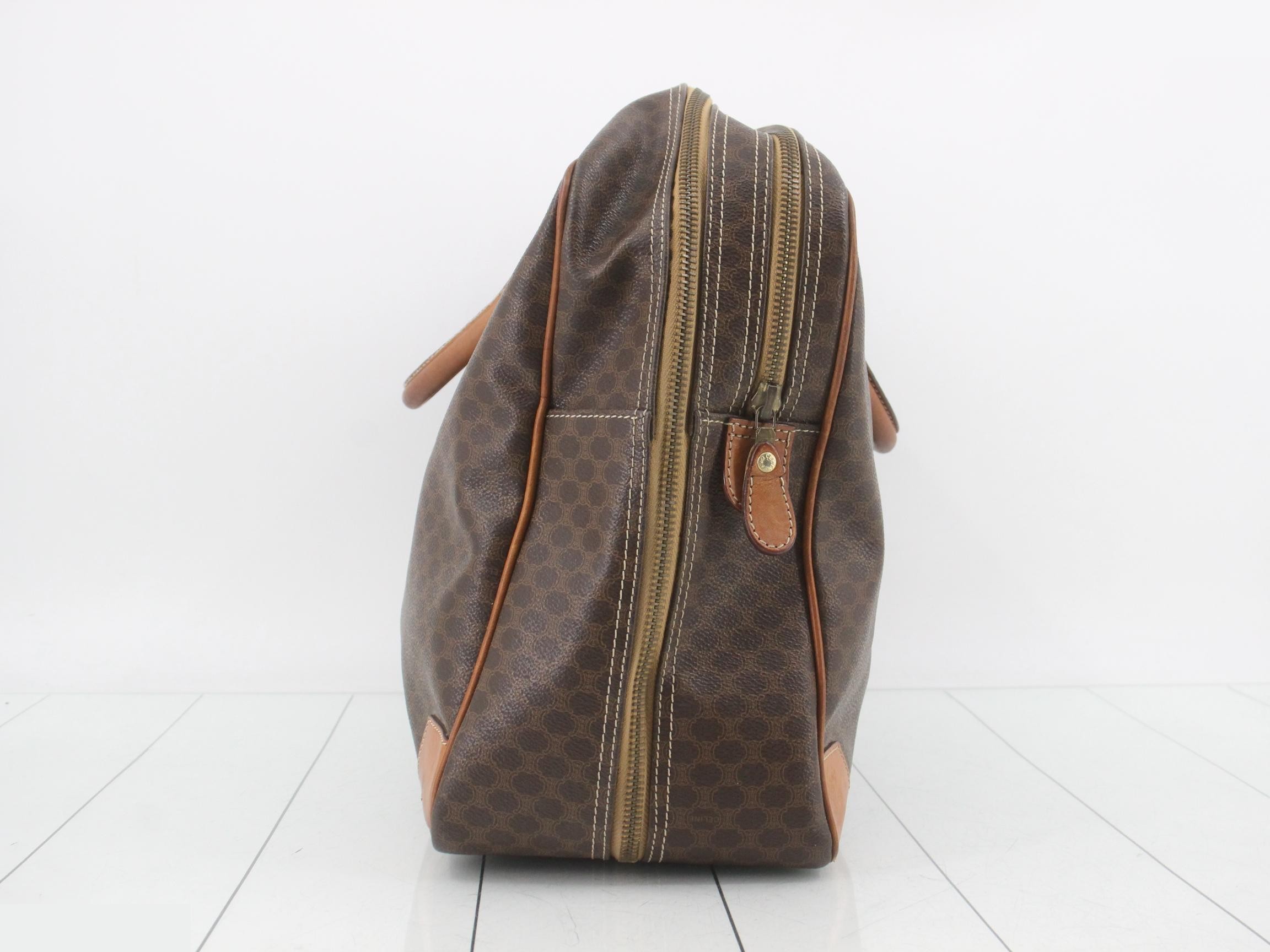 Macadam Boston Bag, PVC, Brown — view 3