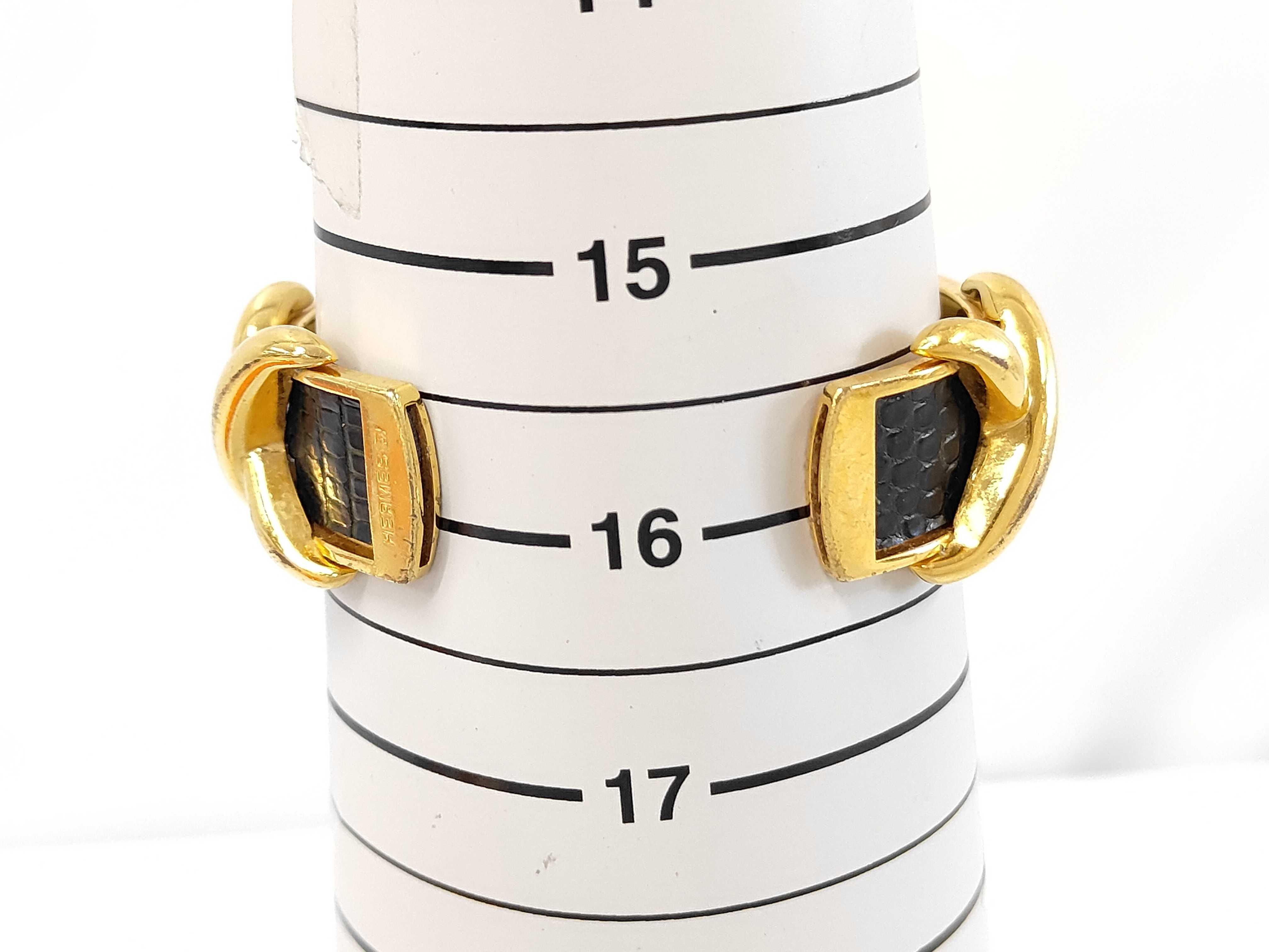 Cross Leather Gold Hardware Bracelet/Bangle — view 9