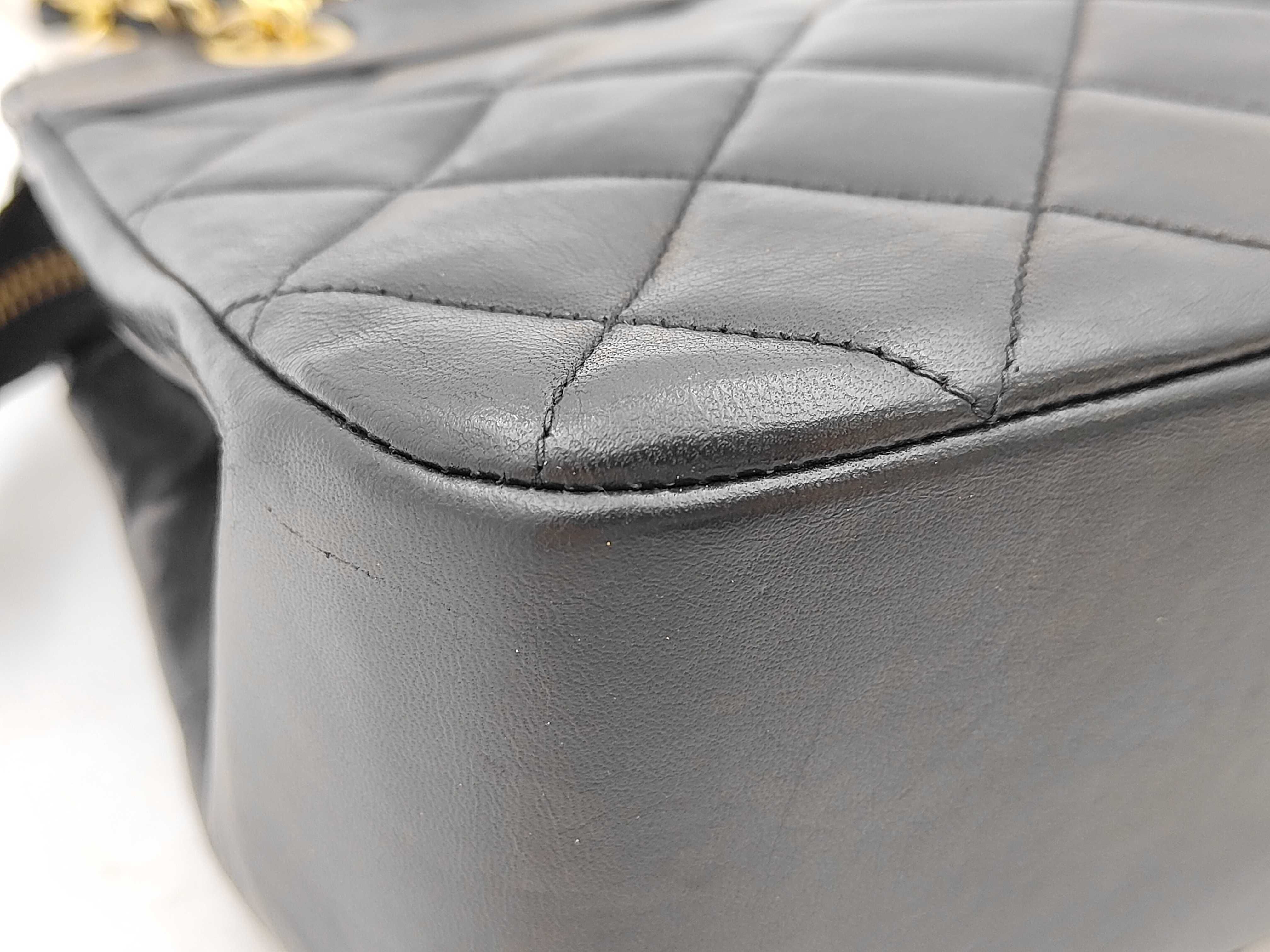 Matelassé Chain Shoulder Bag, Lambskin, Black with Gold Hardware, with Original Seal, Serial Number 1 — view 7