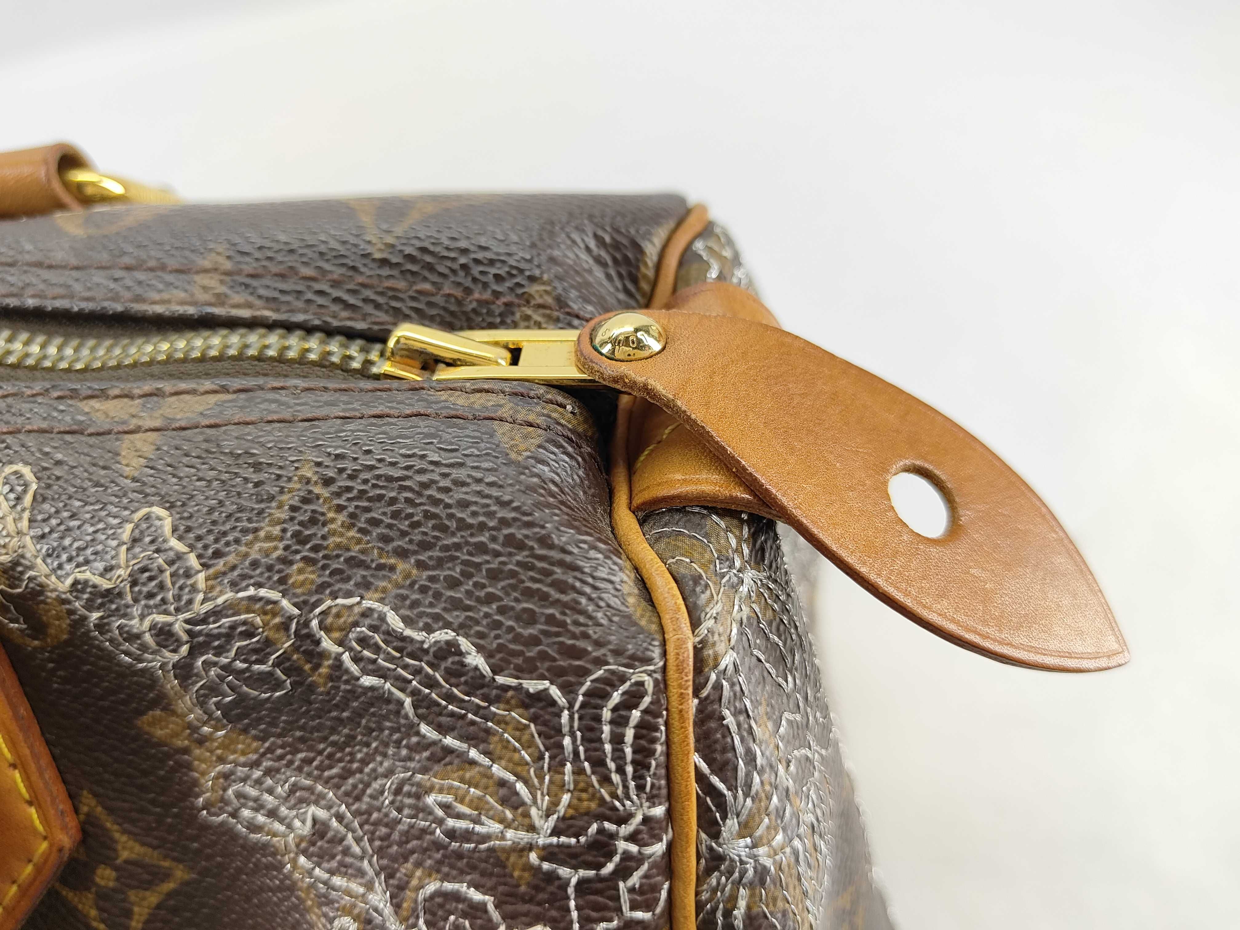 Monogram Louis Vuitton Dentelle Speedy 30 Boston Bag — view 9