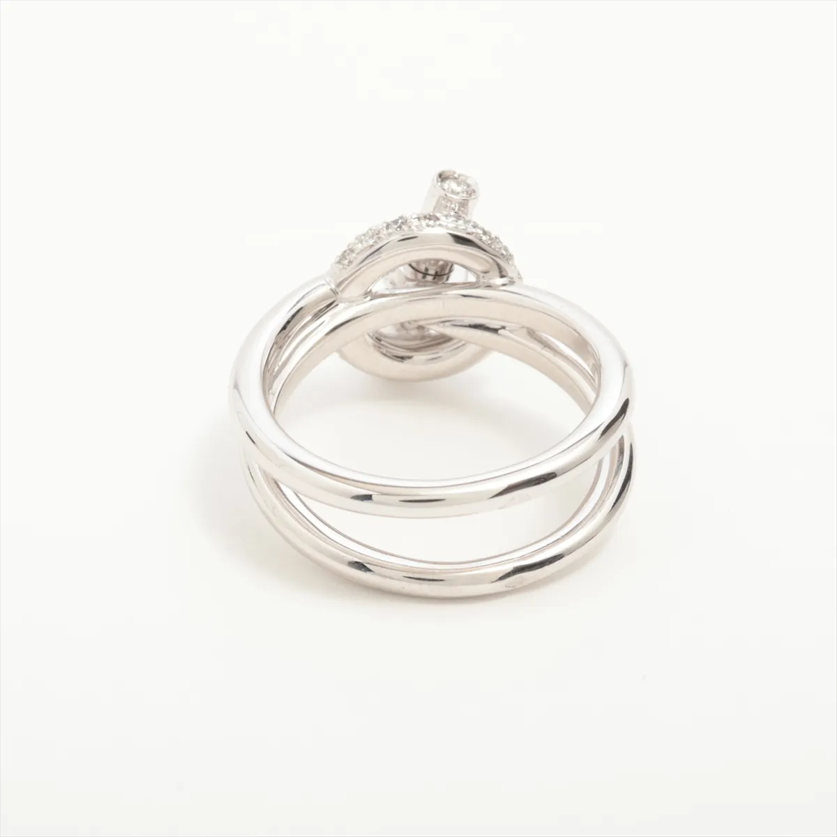 Echappé Diamond Ring, 750 (WG), 9.3g, Size 54, Item No. 054405. Hallmark — view 2