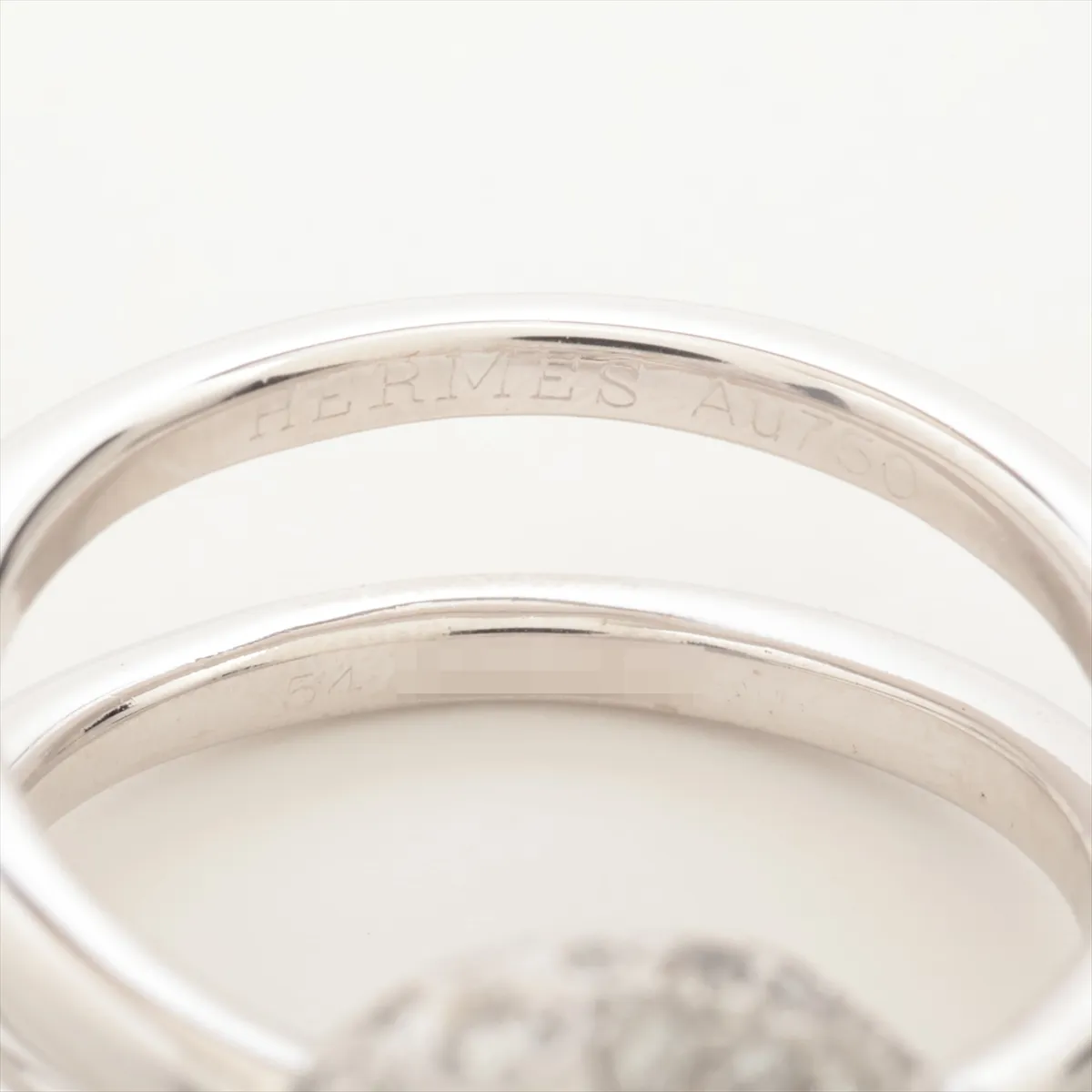 Echappé Diamond Ring, 750 (WG), 9.3g, Size 54, Item No. 054405. Hallmark — view 3