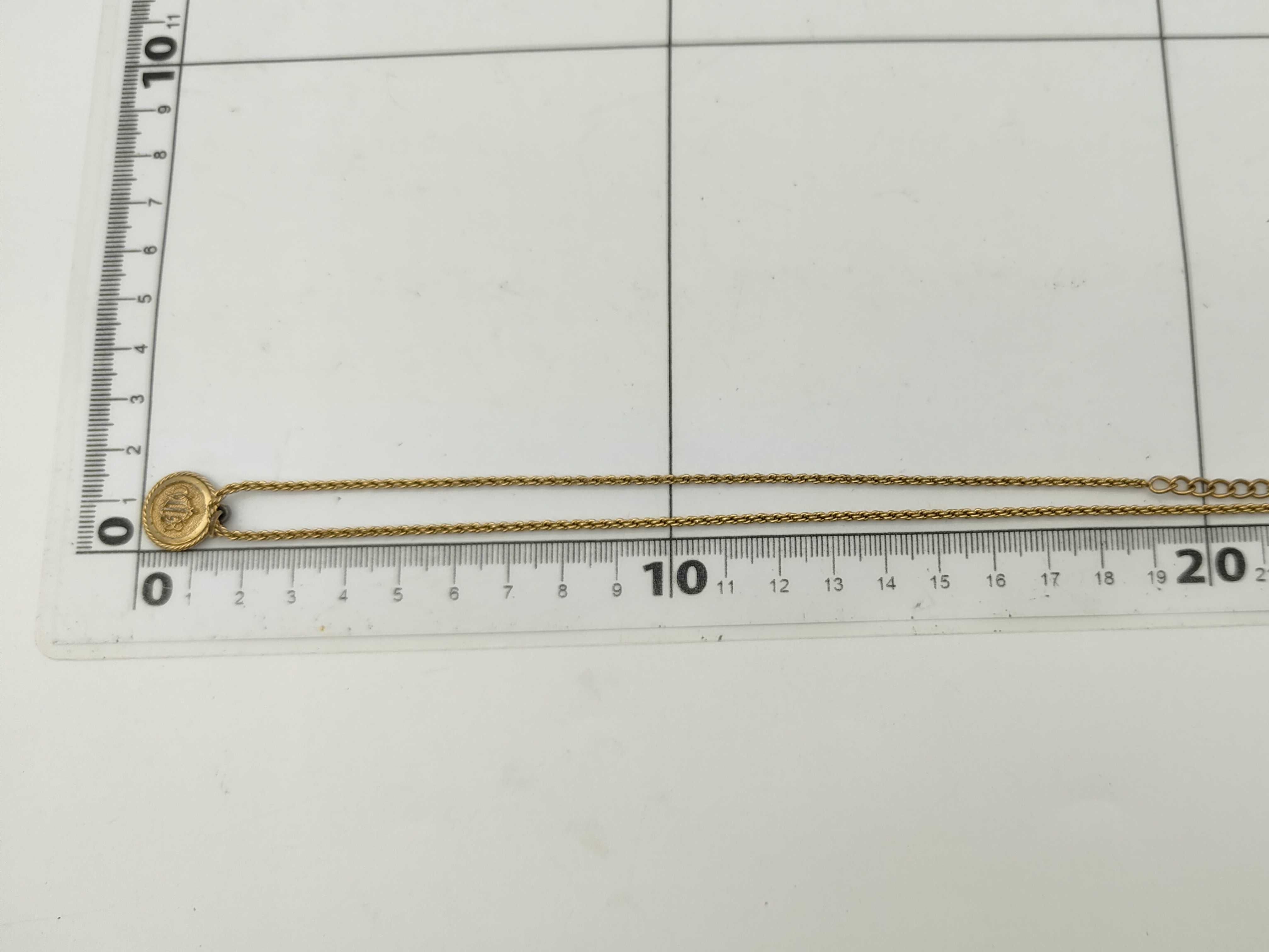 coin logo vintage rope chain gold necklace — view 6