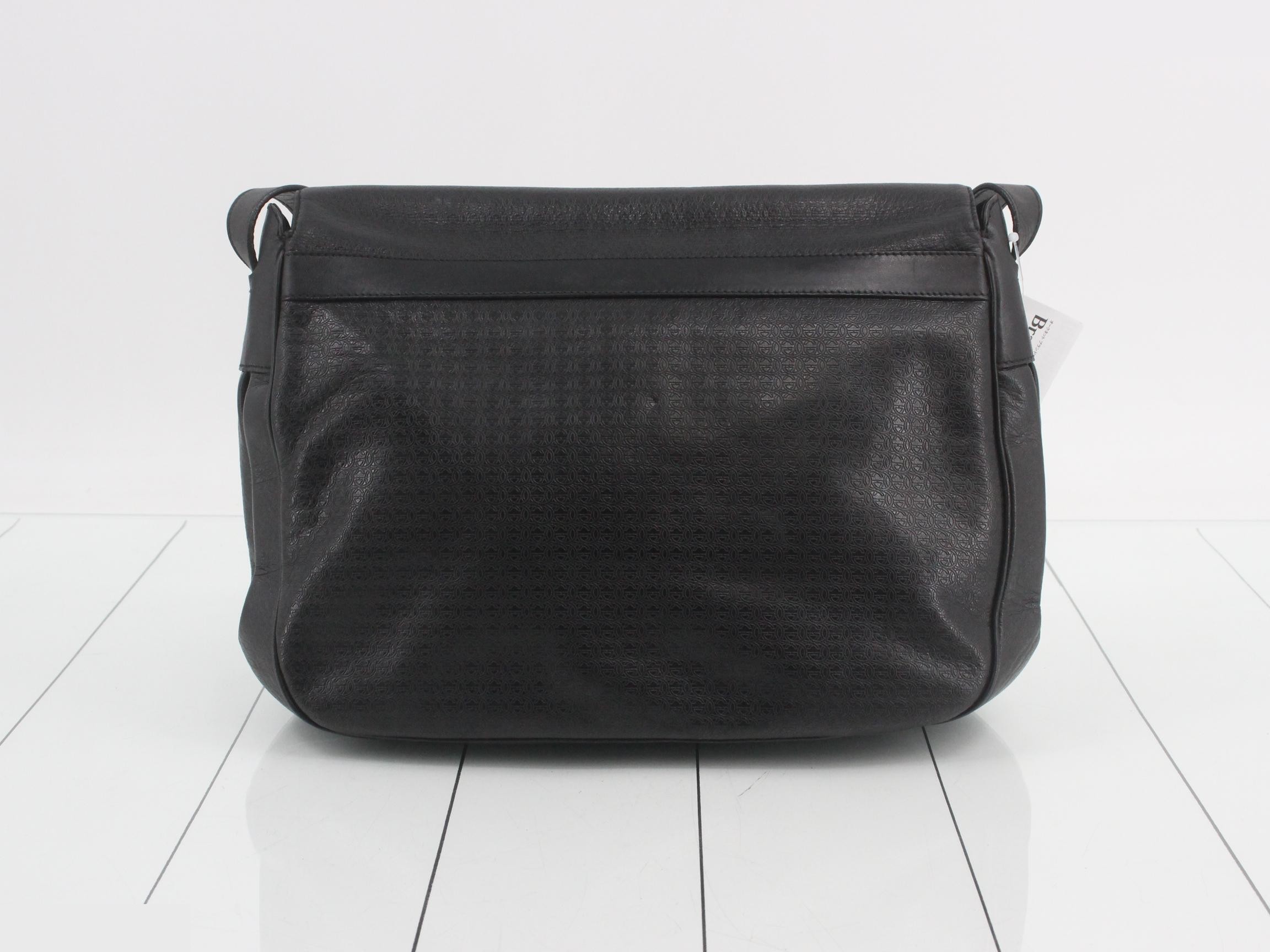 Vintage Gucci shoulder bag, men's/women's, black, cross-body, GG — view 2