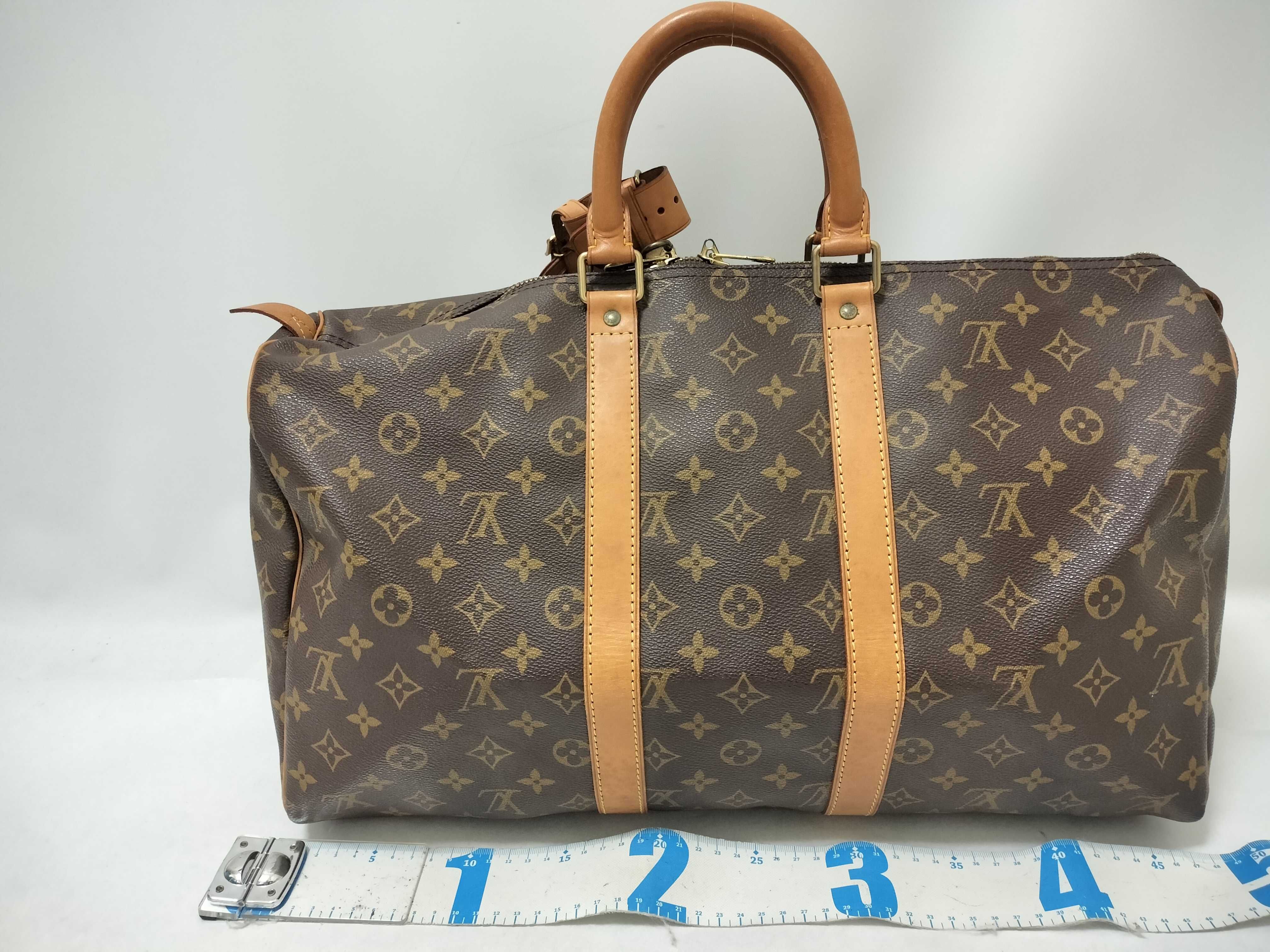 Monogram Keepall 45 Boston Bag with Handle, Name Tag, and Padlock — view 2