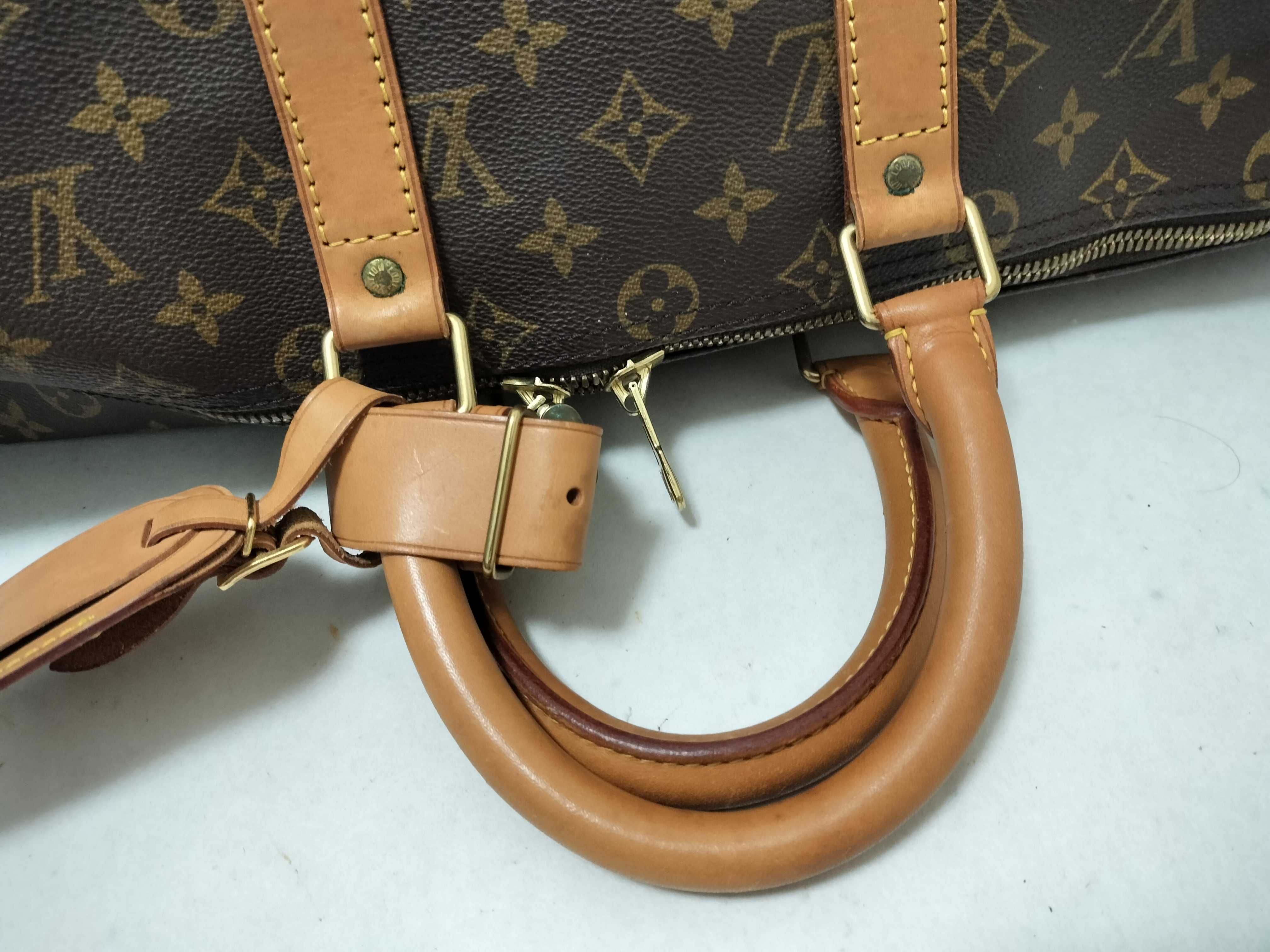 Monogram Keepall 45 Boston Bag with Handle, Name Tag, and Padlock — view 3