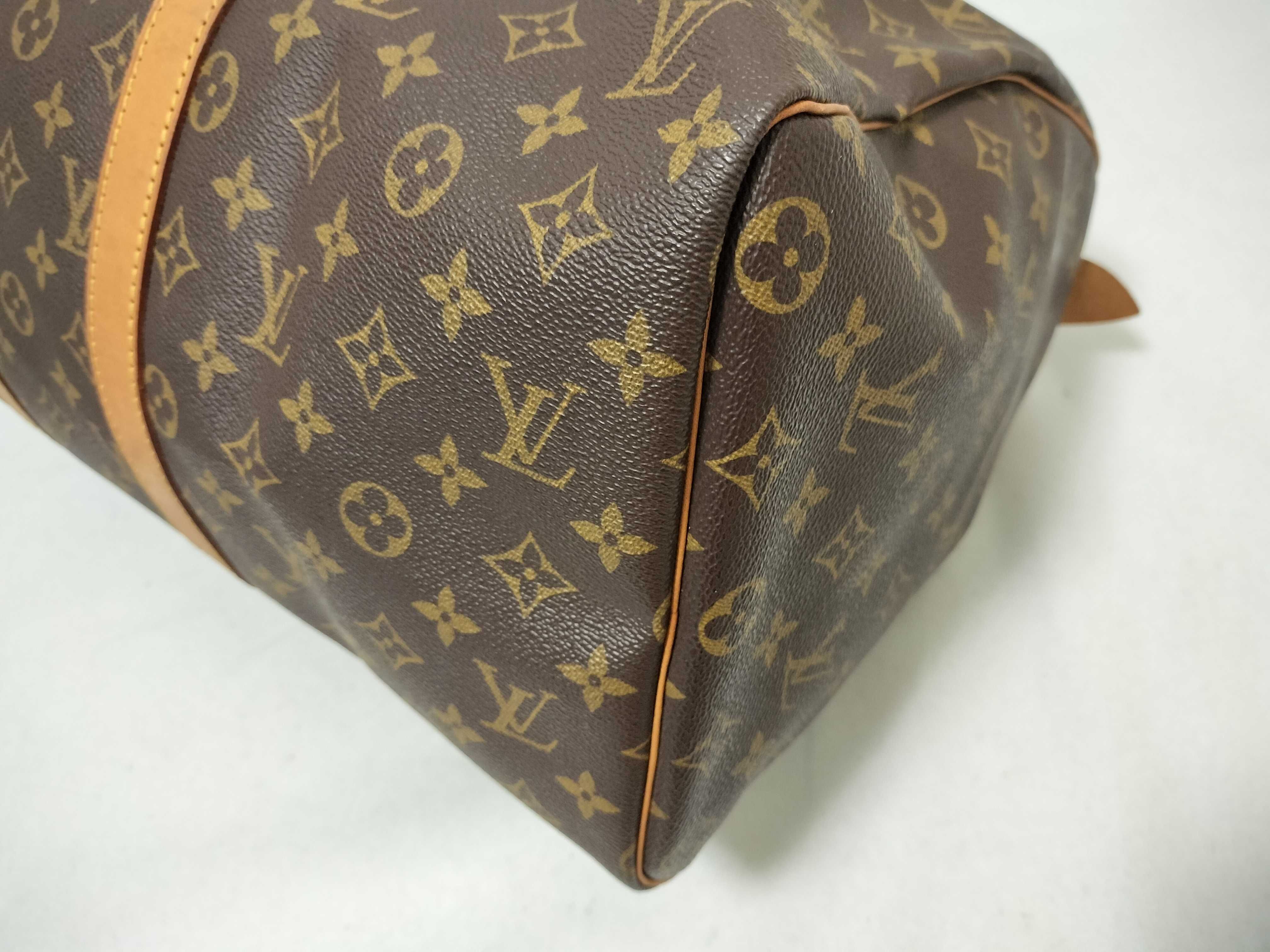 Monogram Keepall 45 Boston Bag with Handle, Name Tag, and Padlock — view 7