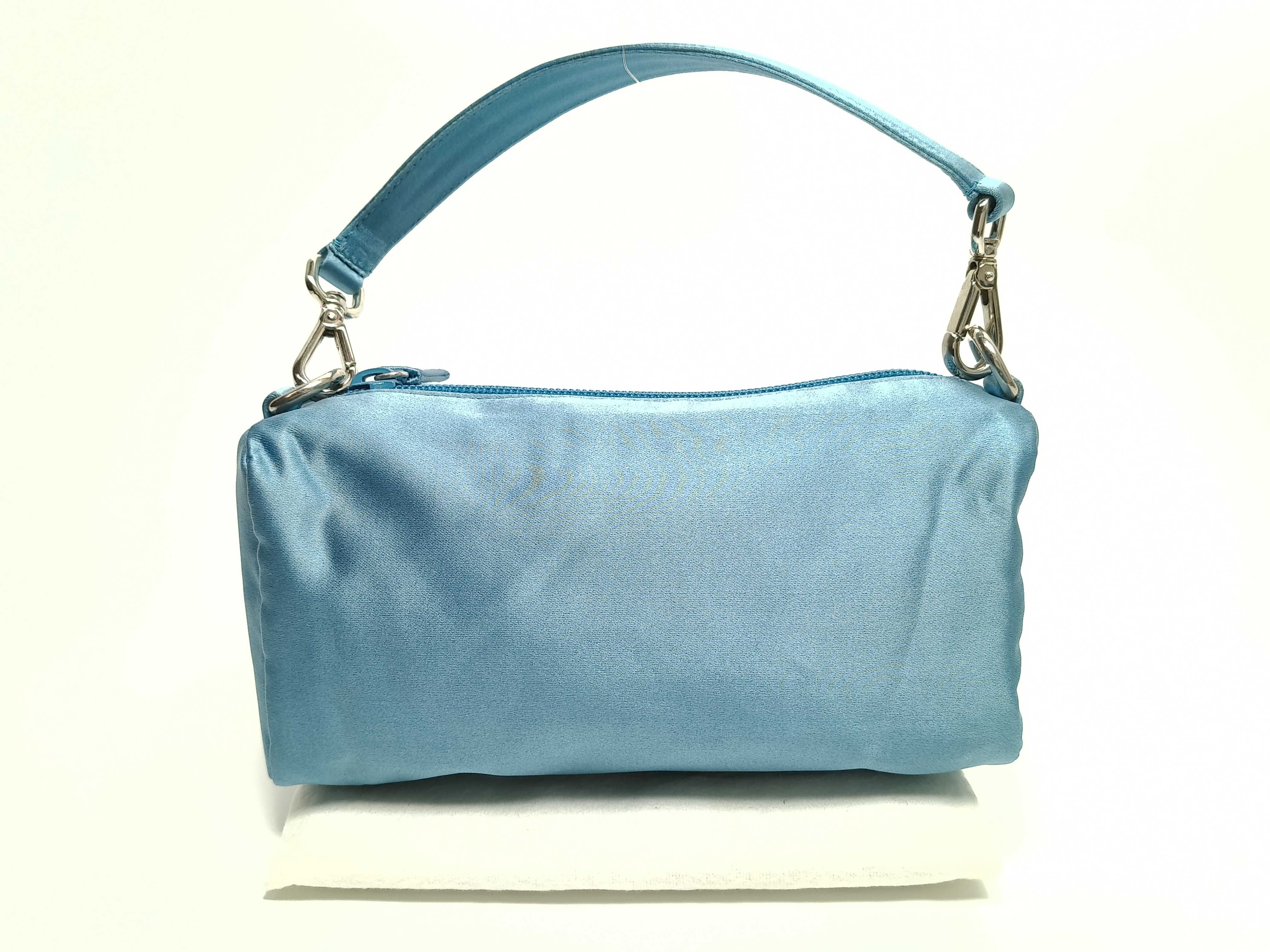 Satin Triangle Logo Accessory Pouch