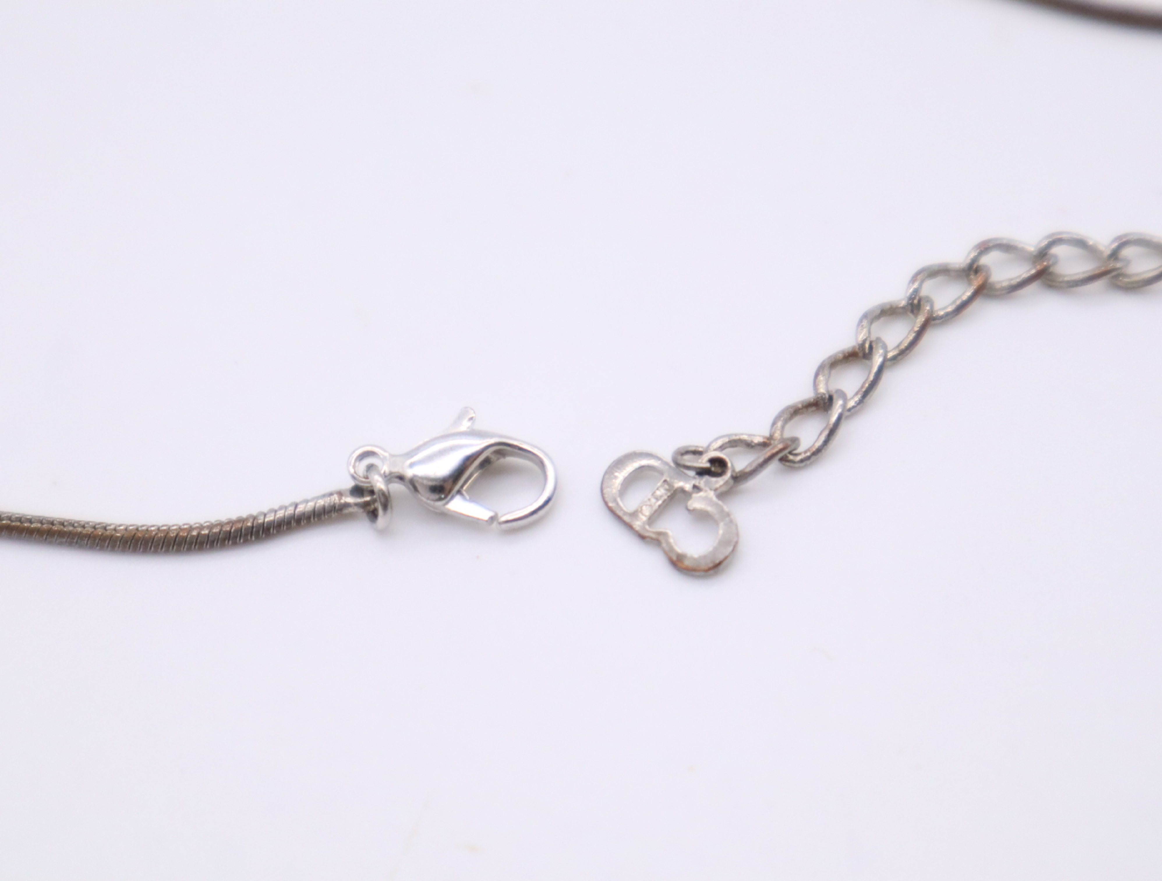 Metal CD Logo Snake Chain Necklace — view 6