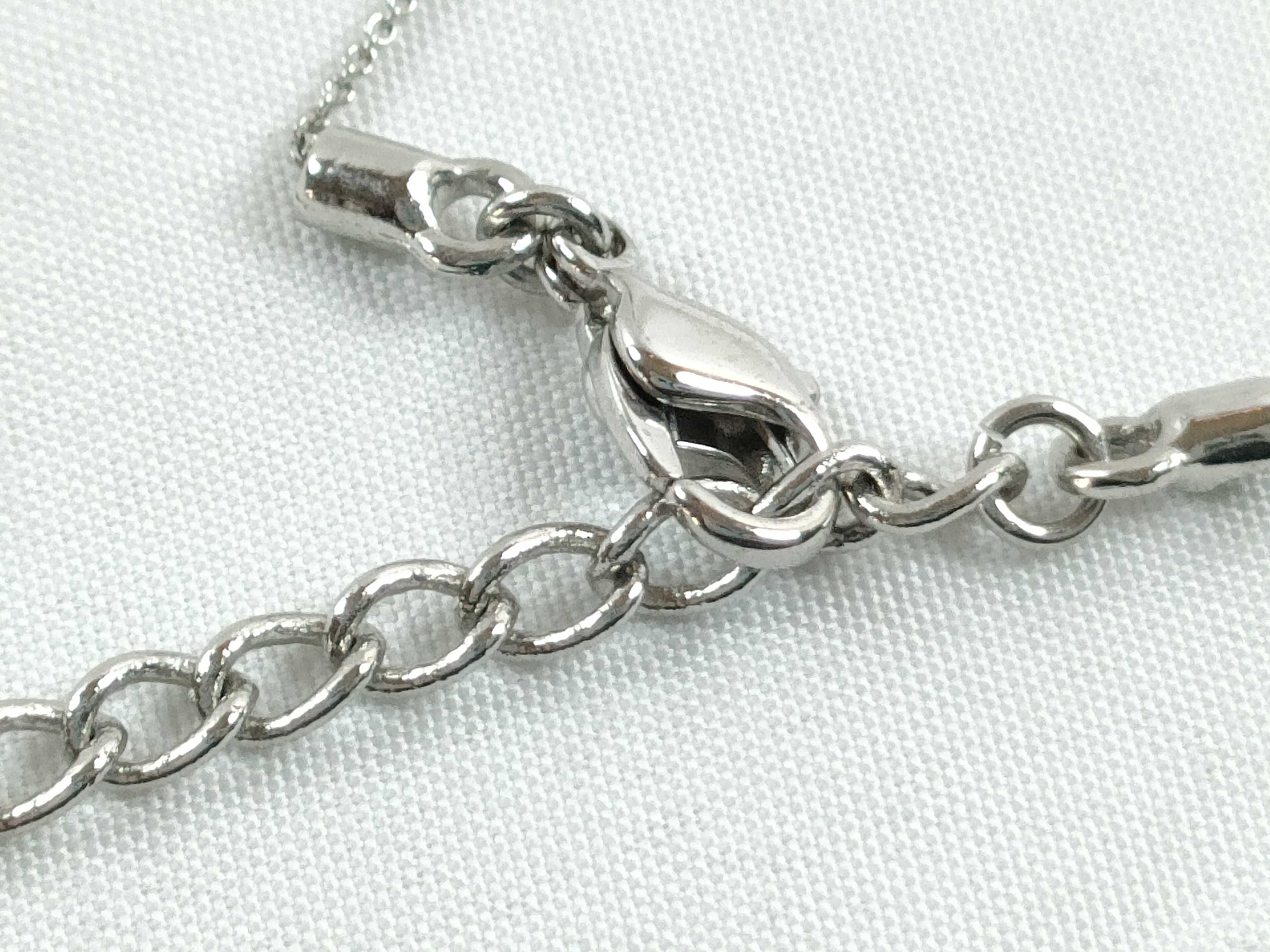 logo necklace, silver necklace — view 7