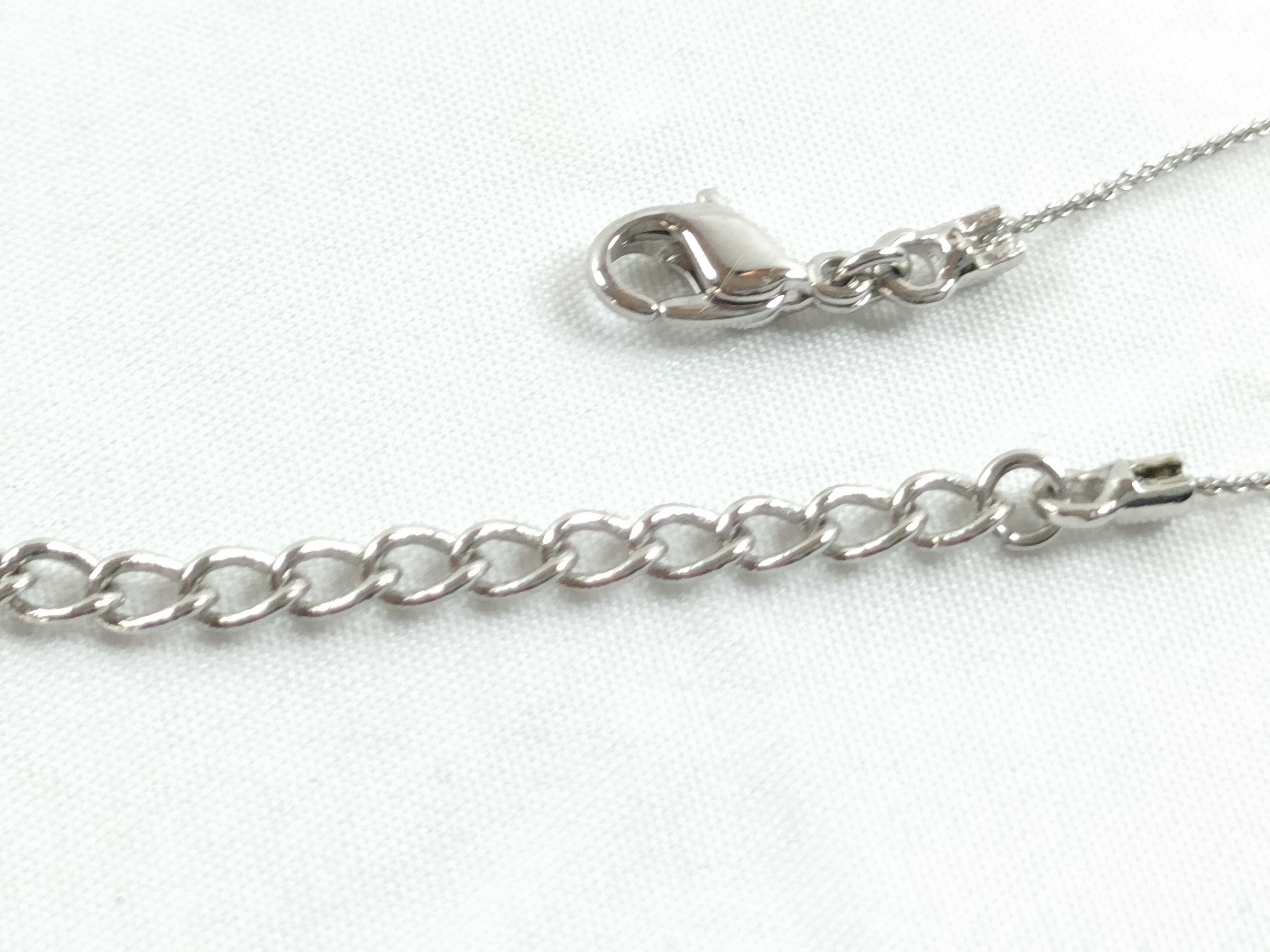 logo necklace, silver necklace — view 8