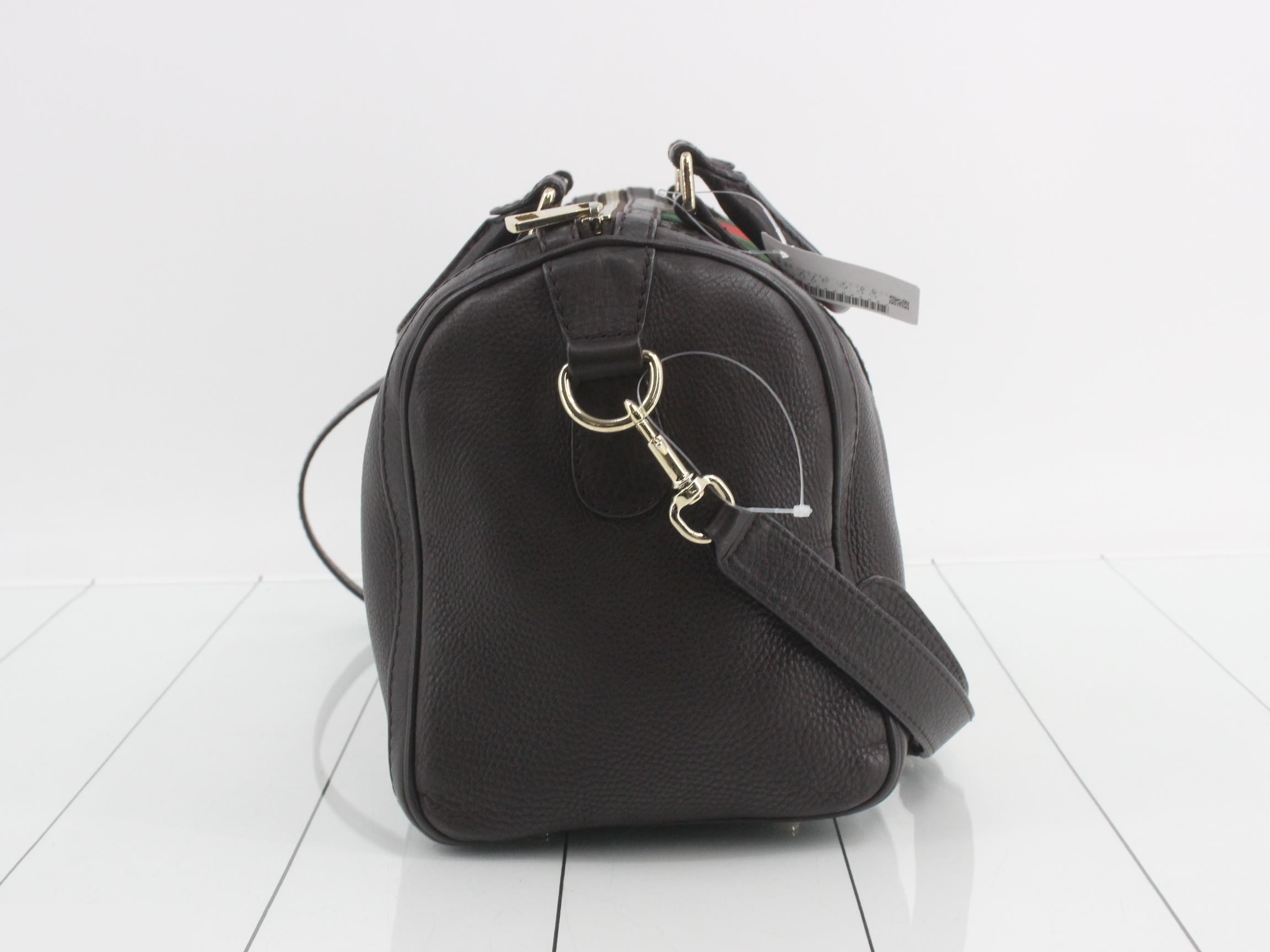 247205 Gucci Sherry Line Leather 2-Way Mini Boston Bag — view 4