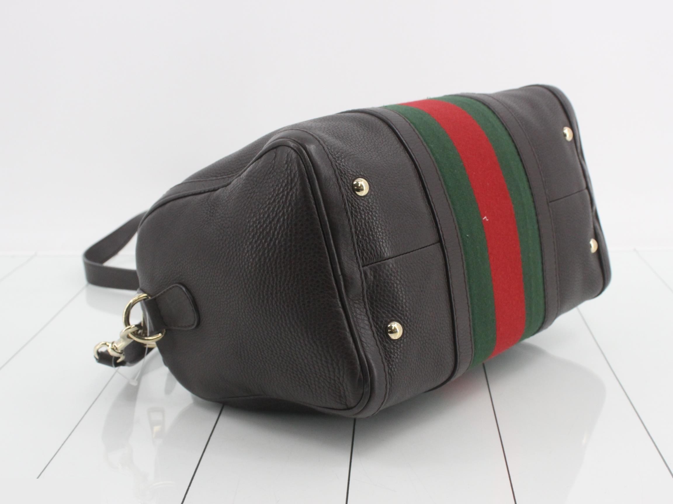 247205 Gucci Sherry Line Leather 2-Way Mini Boston Bag — view 5