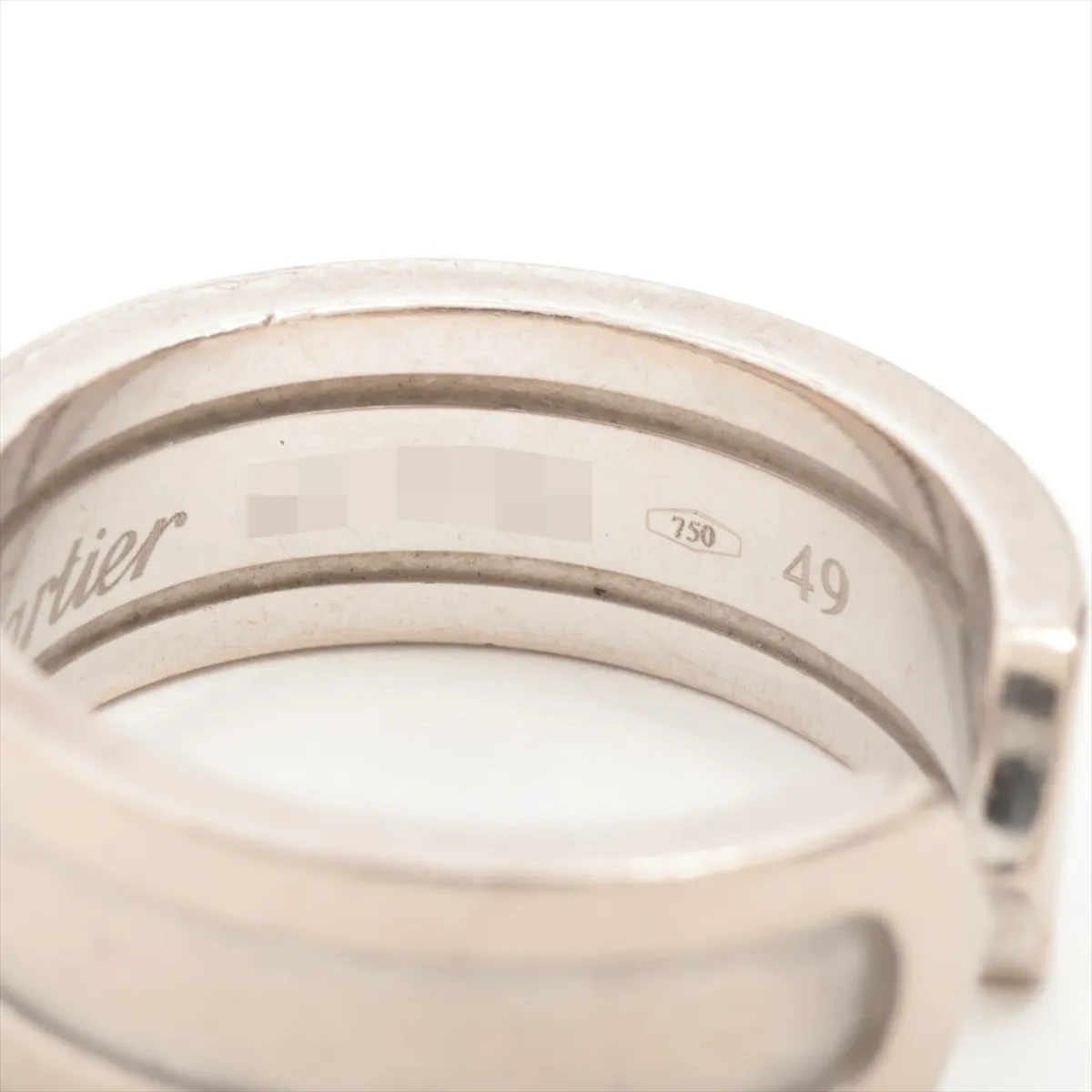 C2 Ring, 750 (WG), 7.4g, Size 49, AC3783, dents. — view 4