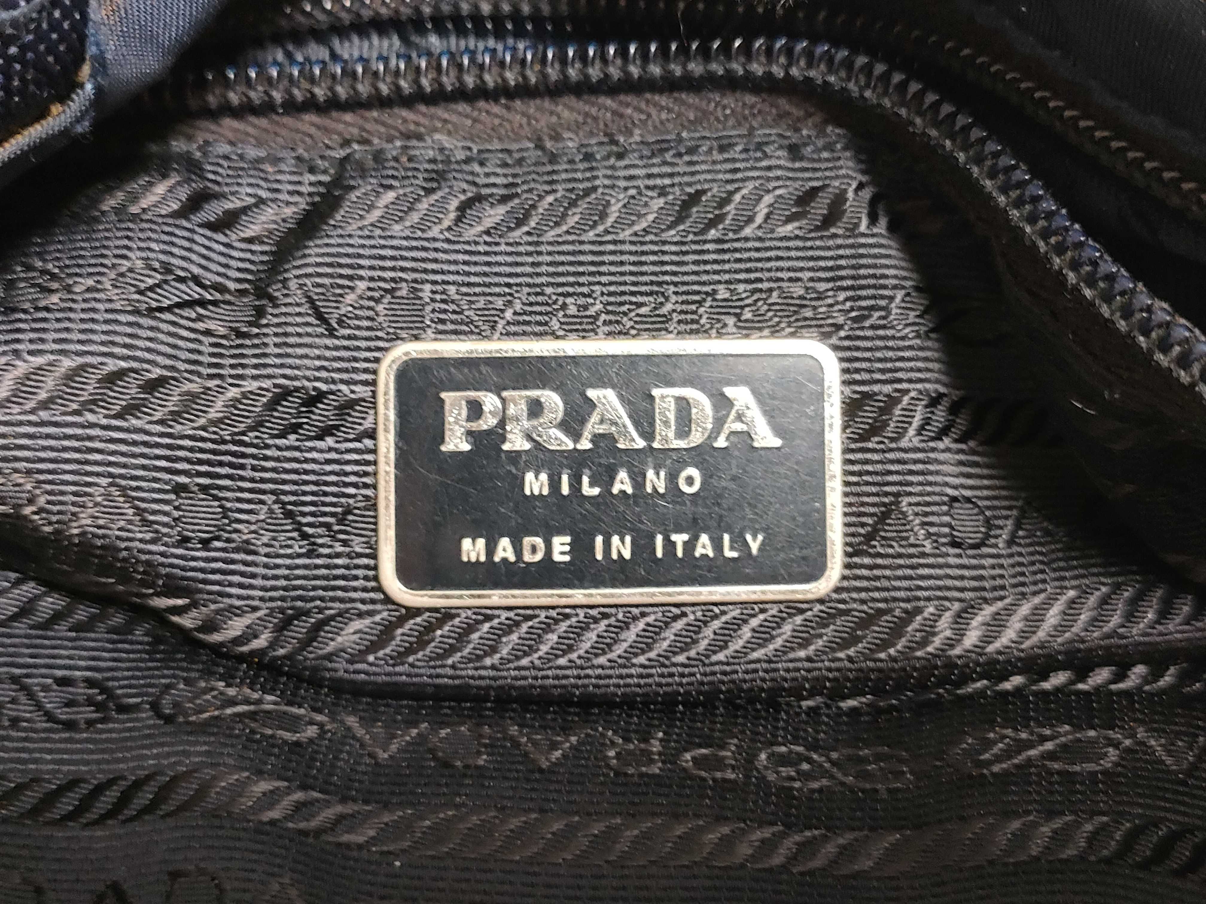 Nylon Prada Tote Bag, Navy Nylon Tote Bag — view 12